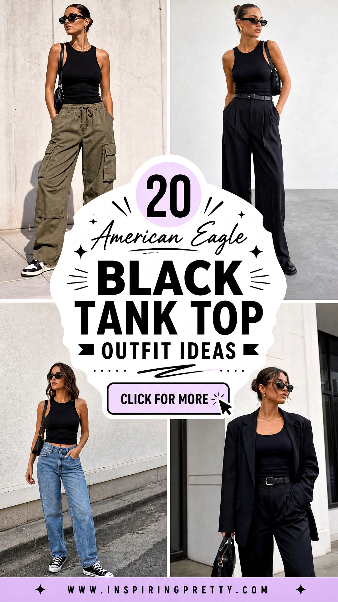 20 American Eagle Black Tank Top Outfit Ideas for Sleek Style - 20 American Eagle Black Tank Top Outfit Ideas for Sleek Style