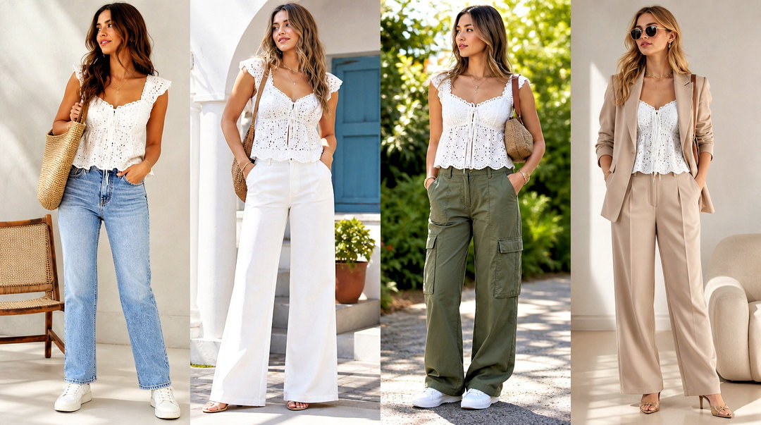 20 American Eagle Eyelet Top Outfit Ideas for Summer Style