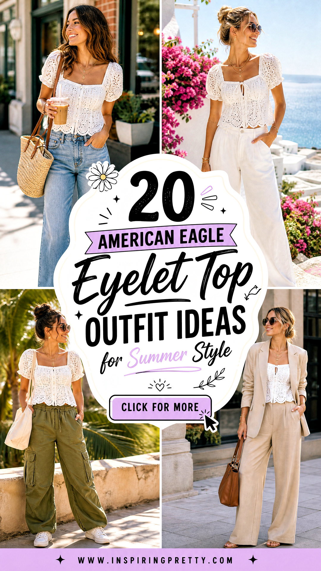 20 American Eagle Eyelet Top Outfit Ideas for Summer Style - 20 American Eagle Eyelet Top Outfit Ideas for Summer Style