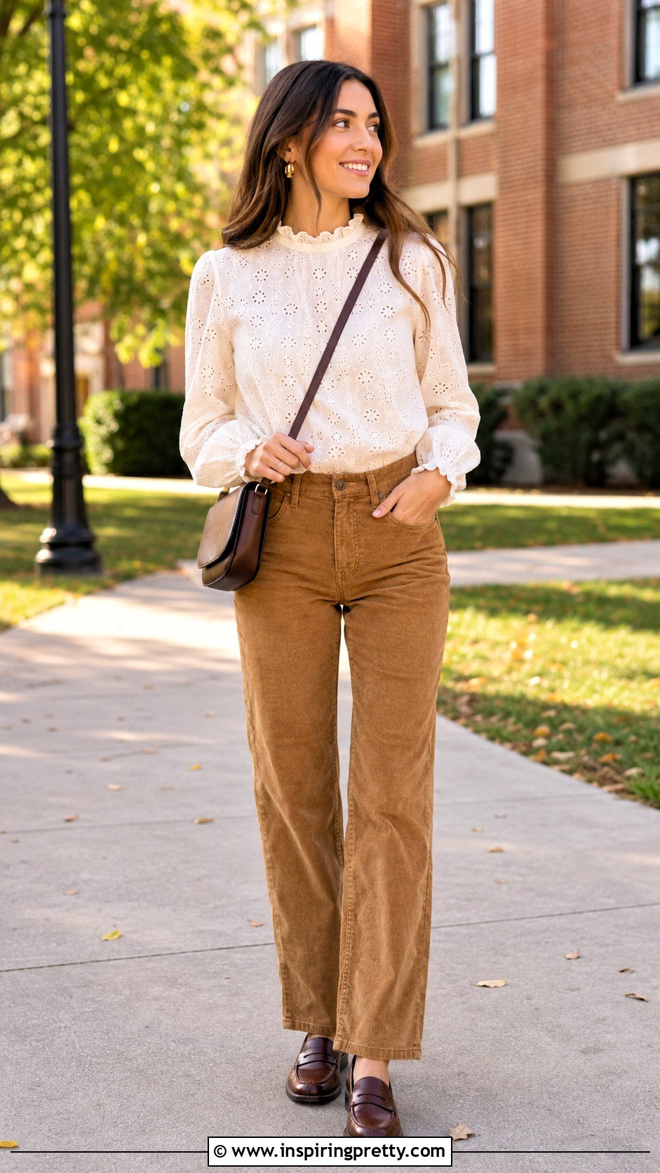 American Eagle Eyelet Top With Corduroy Pants - 20 american eagle eyelet top outfit ideas