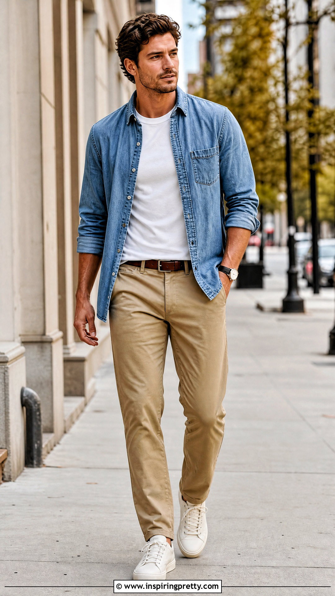 American Eagle Mens Denim Shirt With Khaki Pants - 20 american eagle men's tops outfit ideas
