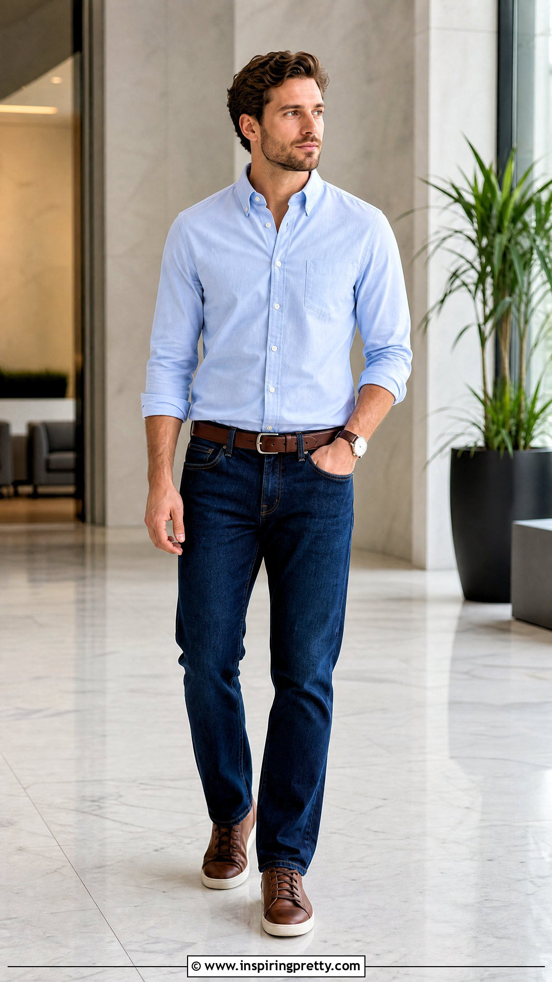 American Eagle Mens Poplin Shirt With Dark Jeans - 20 american eagle men's tops outfit ideas
