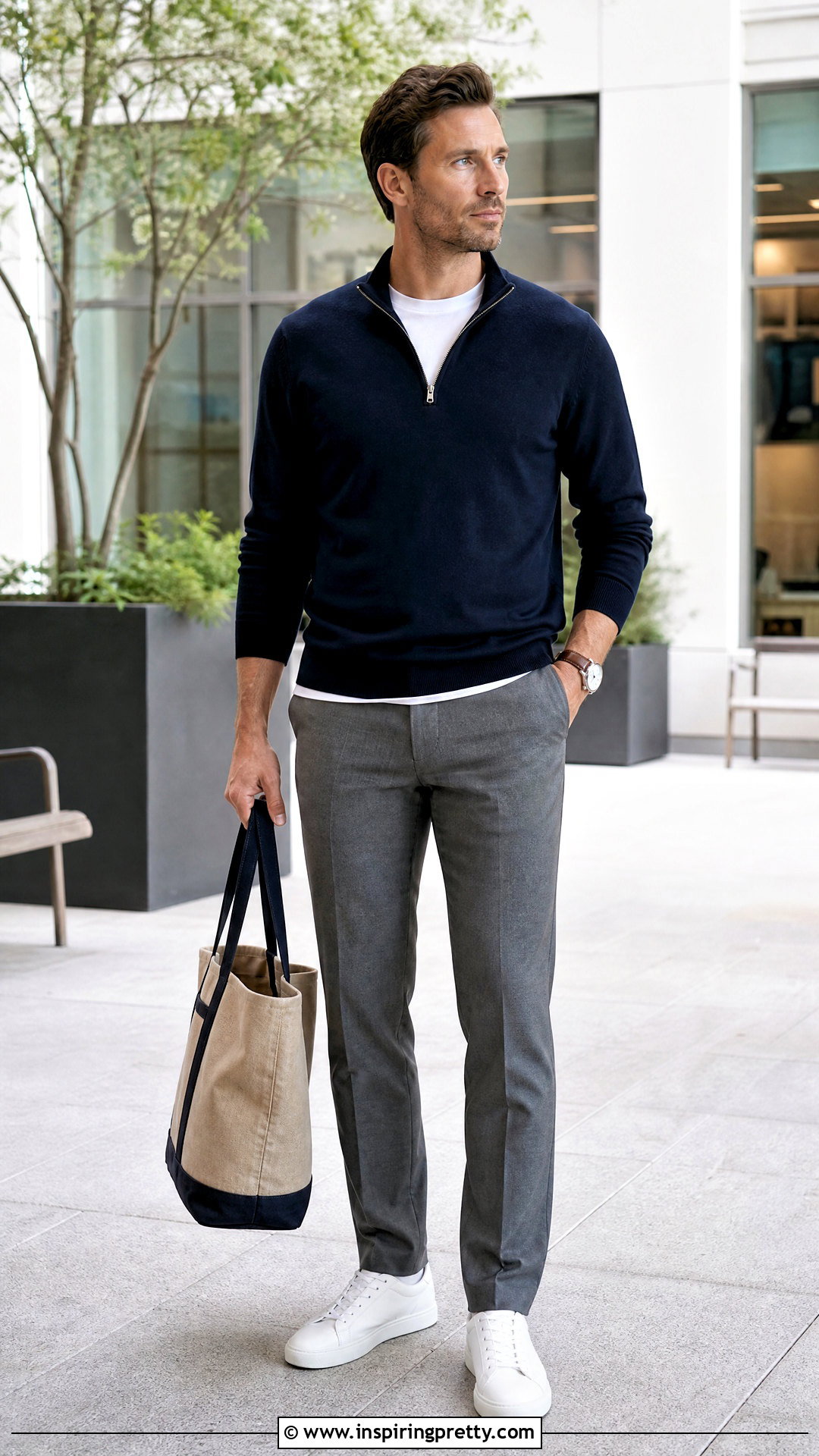 American Eagle Mens Quarter Zip With Trousers - 20 american eagle men's tops outfit ideas