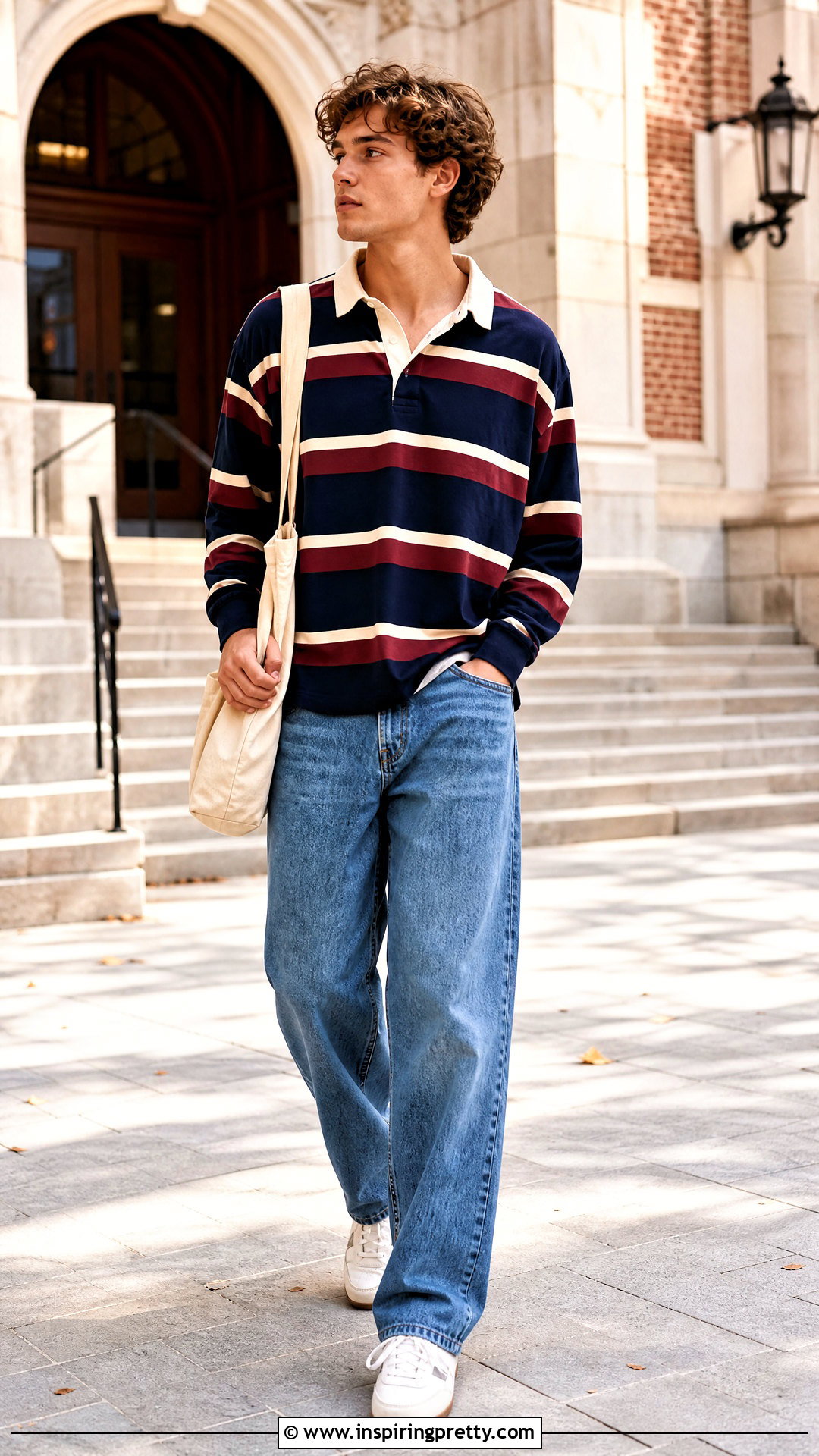 American Eagle Mens Rugby Shirt With Relaxed Jeans - 20 american eagle men's tops outfit ideas