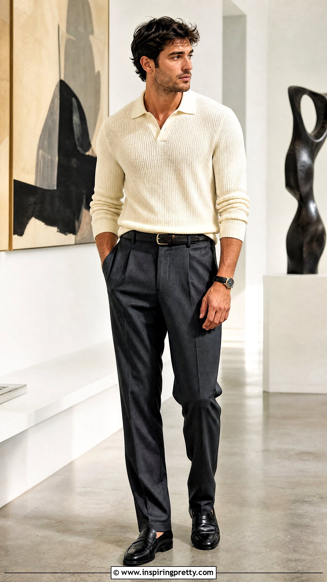 American Eagle Mens Sweater Polo With Pleated Pants - 20 american eagle men's tops outfit ideas