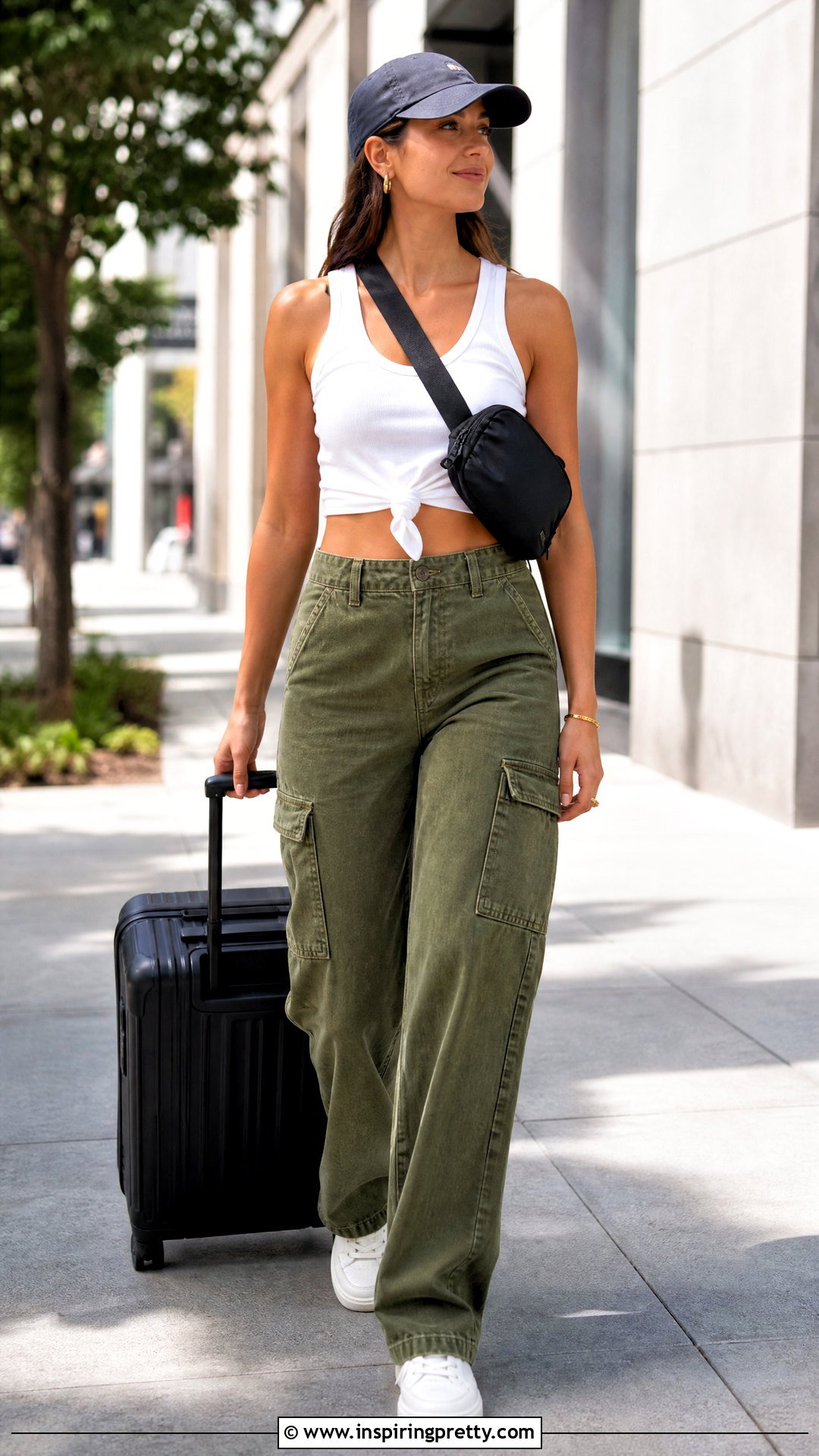 American Eagle Tie Front Top With Cargo Pants - 25 american eagle tie front top outfit ideas