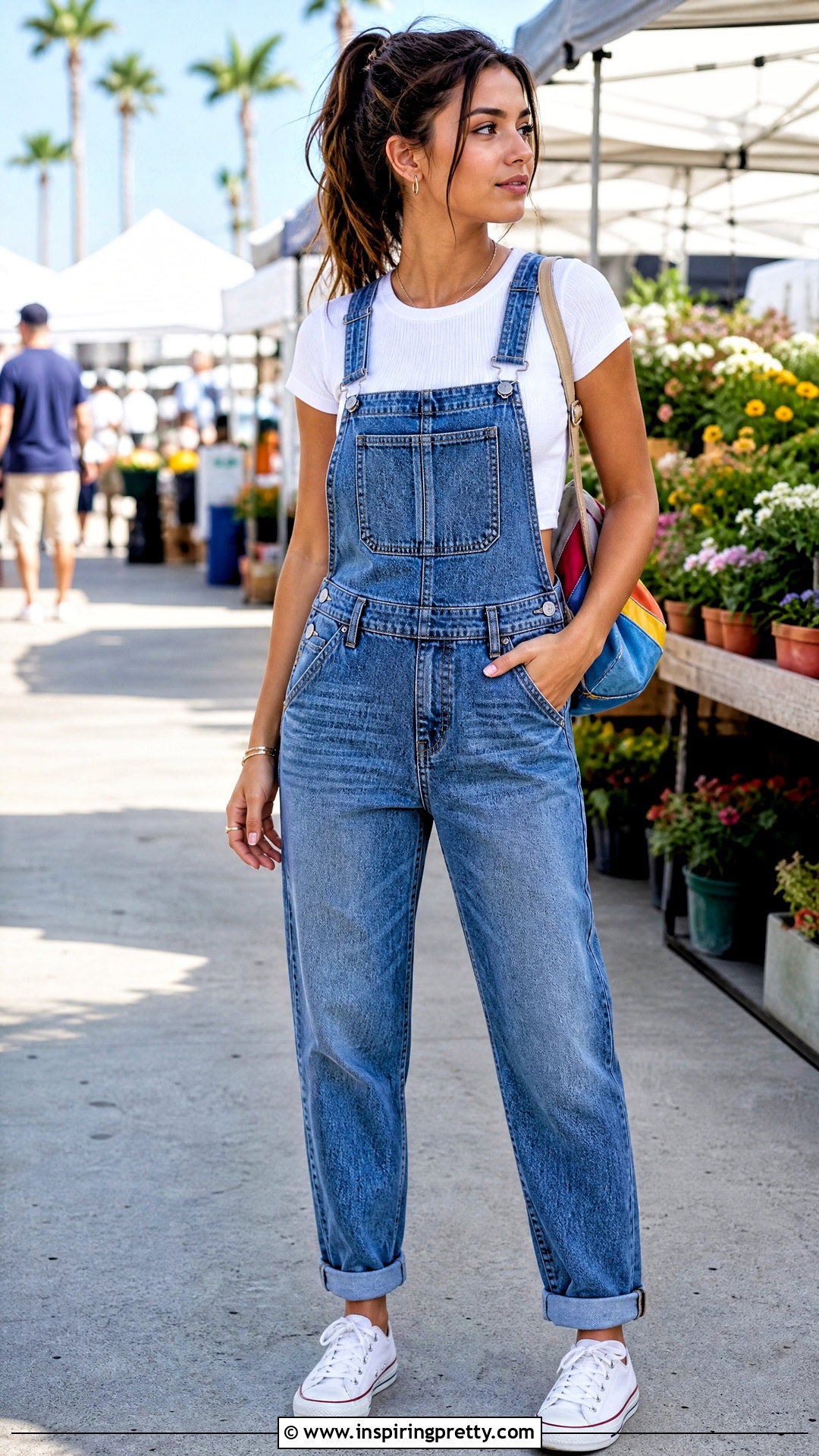 American Eagle White Crop Top With Overalls - 20 american eagle white crop top outfit ideas