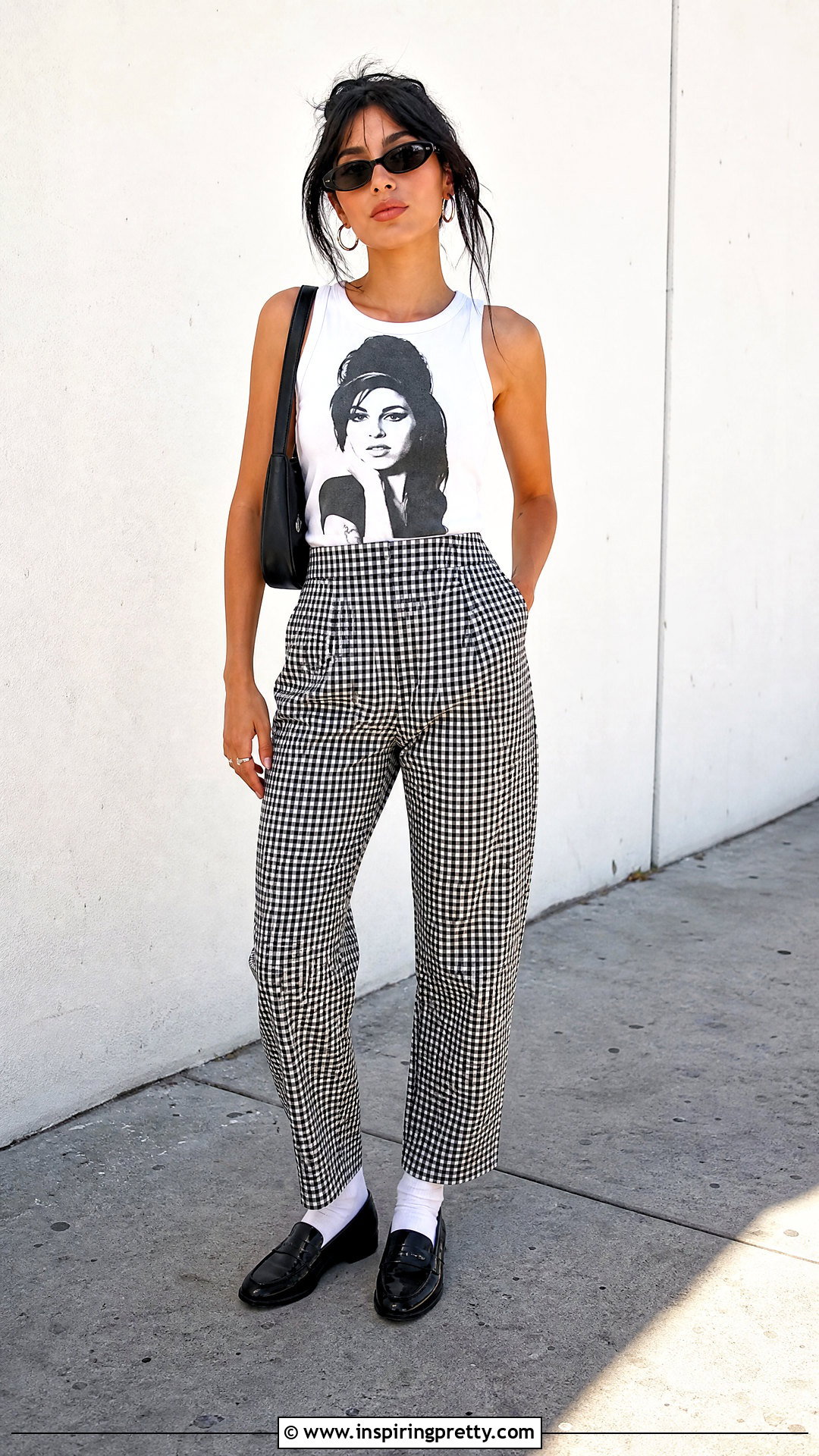 Amy Winehouse Tank Top With Patterned Trousers - 25 amy winehouse tank top outfit ideas