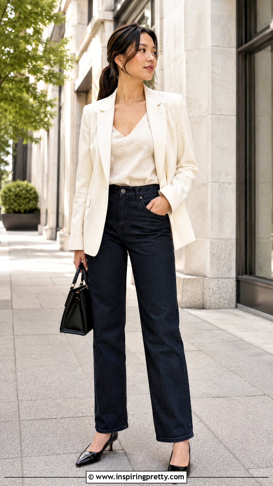 Anabella Linen Top With Blazer And Jeans - 20 Anabella Linen Top outfit ideas