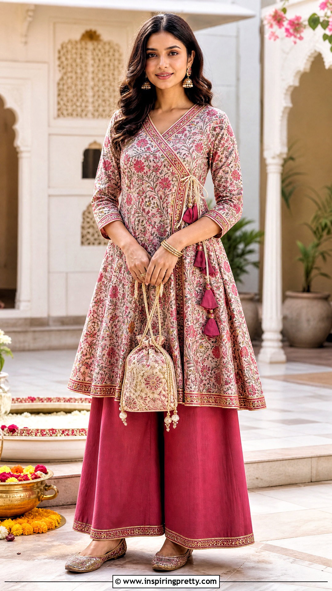 Angrakha Top With Plazo - 50 plazo top designs