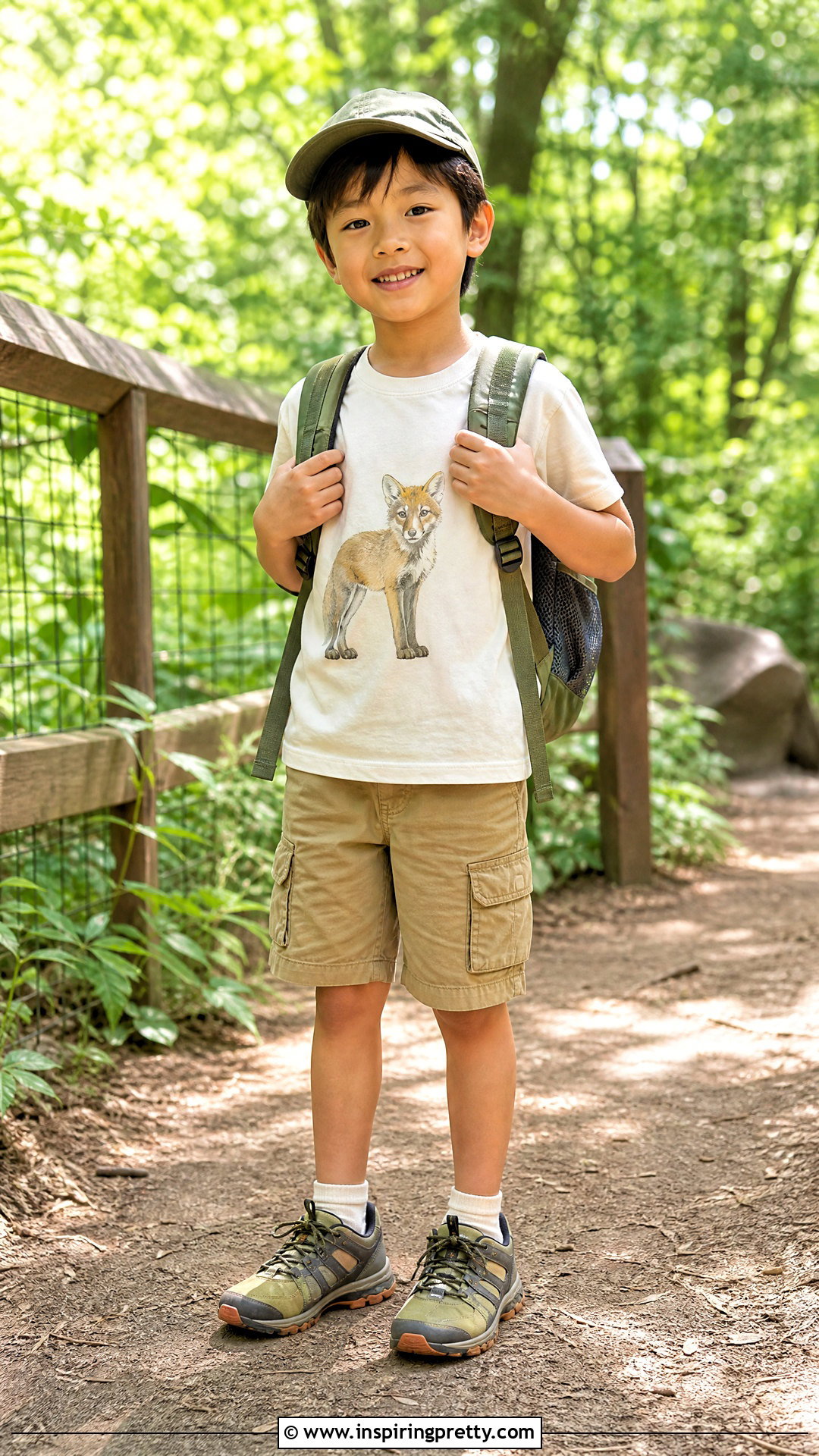 Animal Print T Shirt With Utility Shorts - 50 latest kids top designs