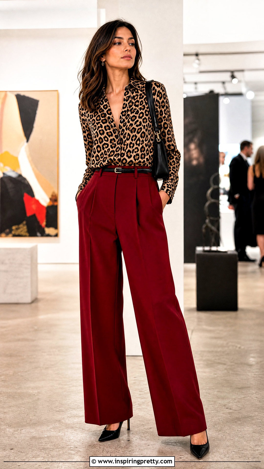 Animal Print Top With Red Pants - what to wear with animal print top (25 ways)