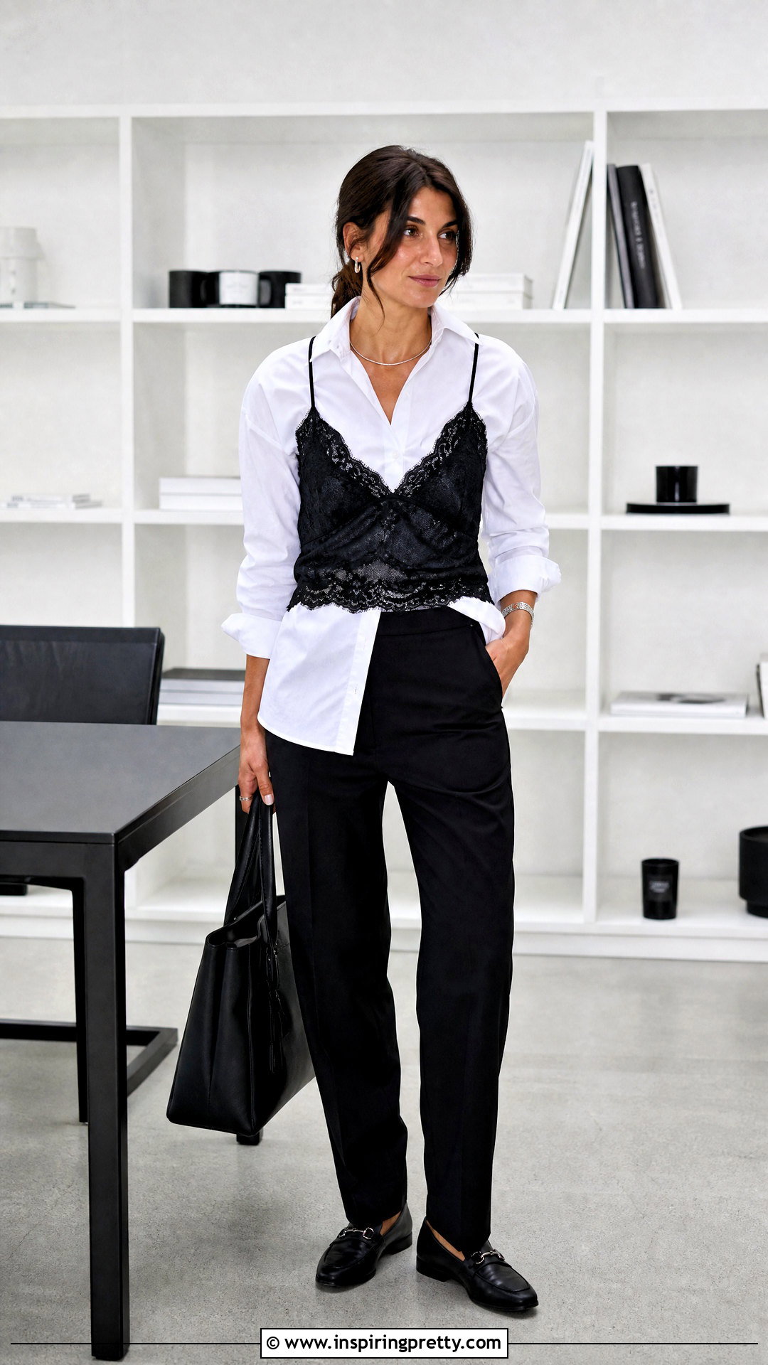 Anine Bing Lace Top With A White Button Down Shirt - 20 anine bing lace top outfit ideas