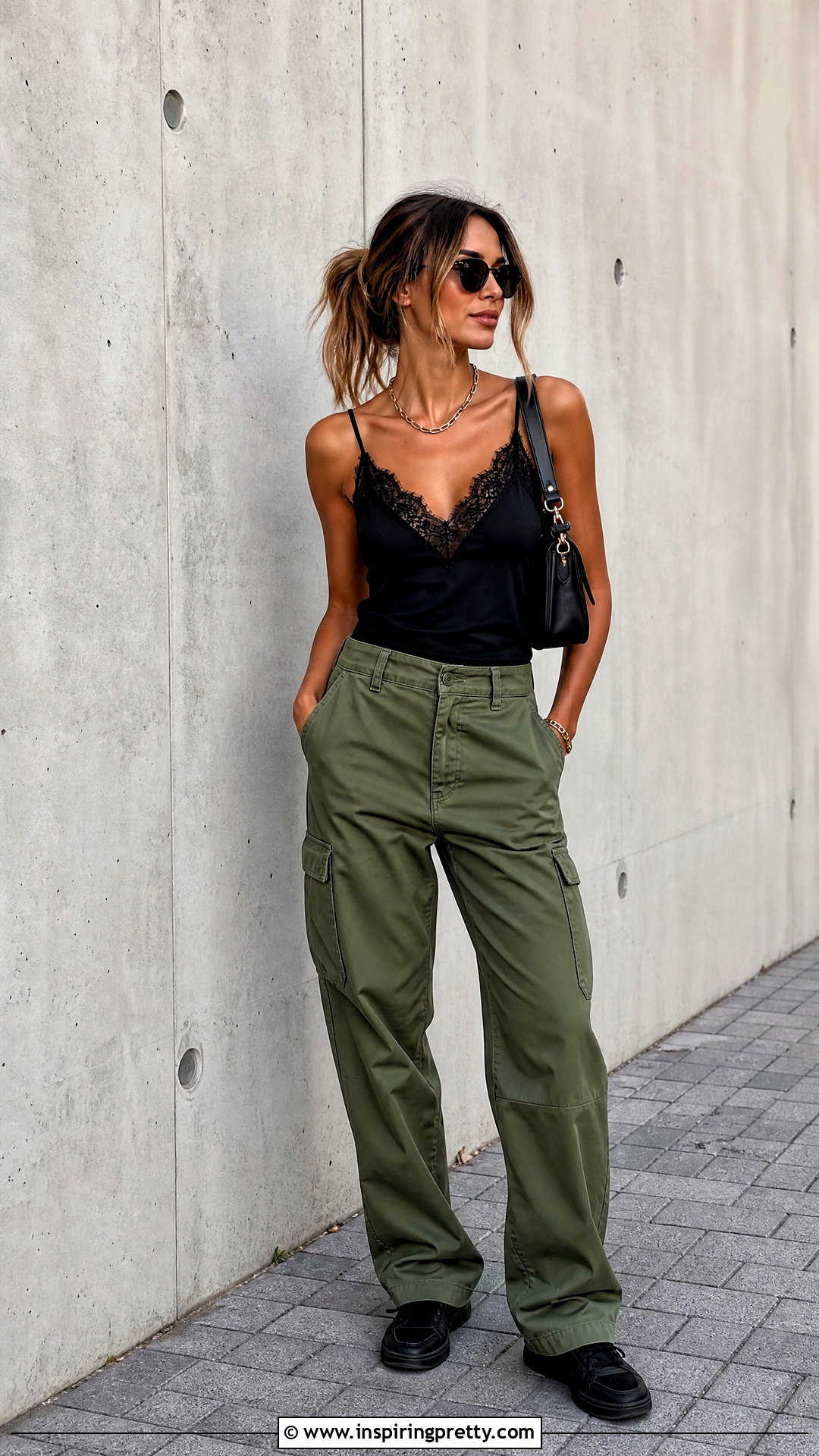 Anine Bing Lace Top With Cargo Pants - 20 anine bing lace top outfit ideas