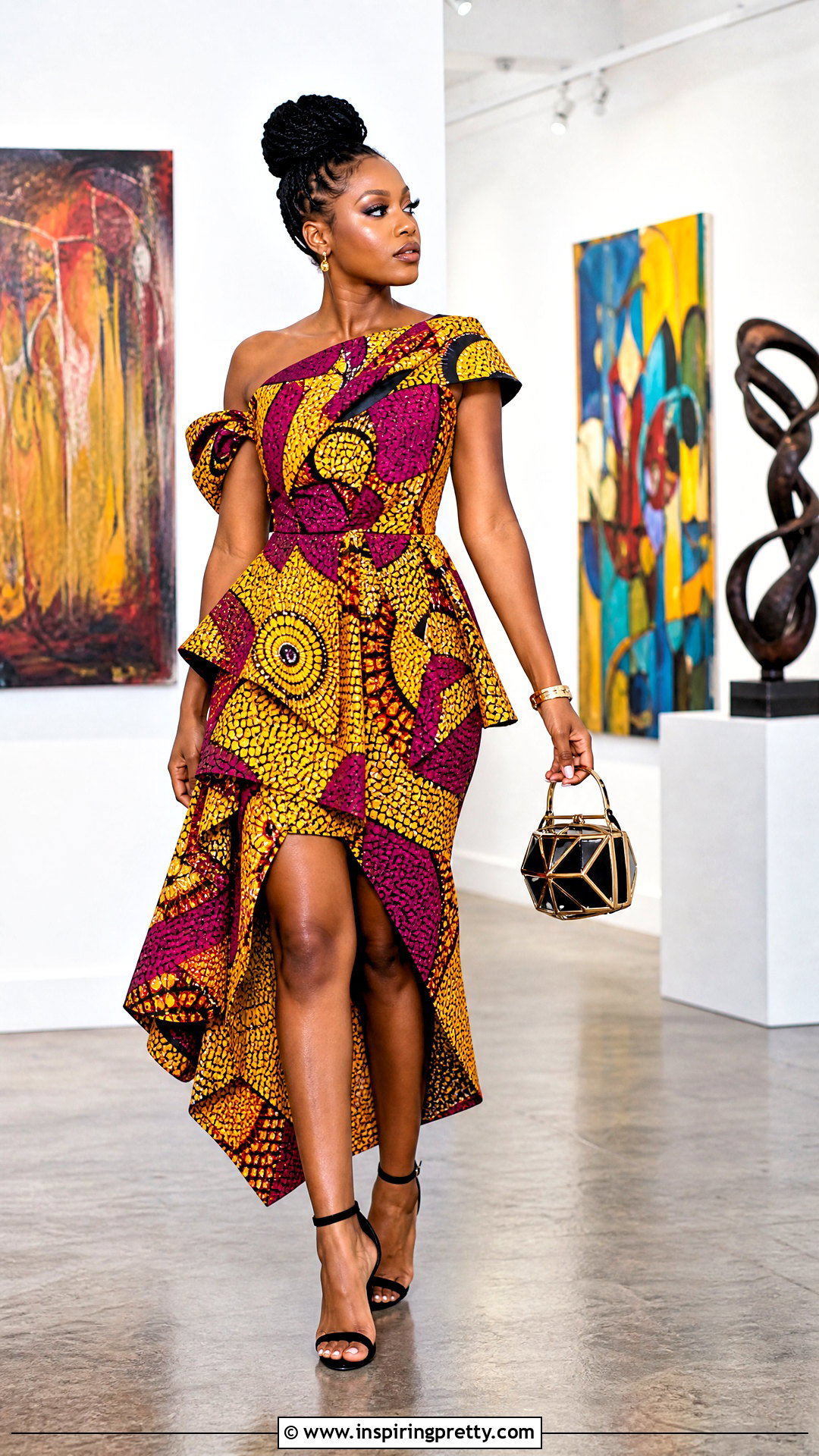 Ankara Asymmetric Top And High Low Skirt Outfit - 20 ankara skirt and top outfit ideas