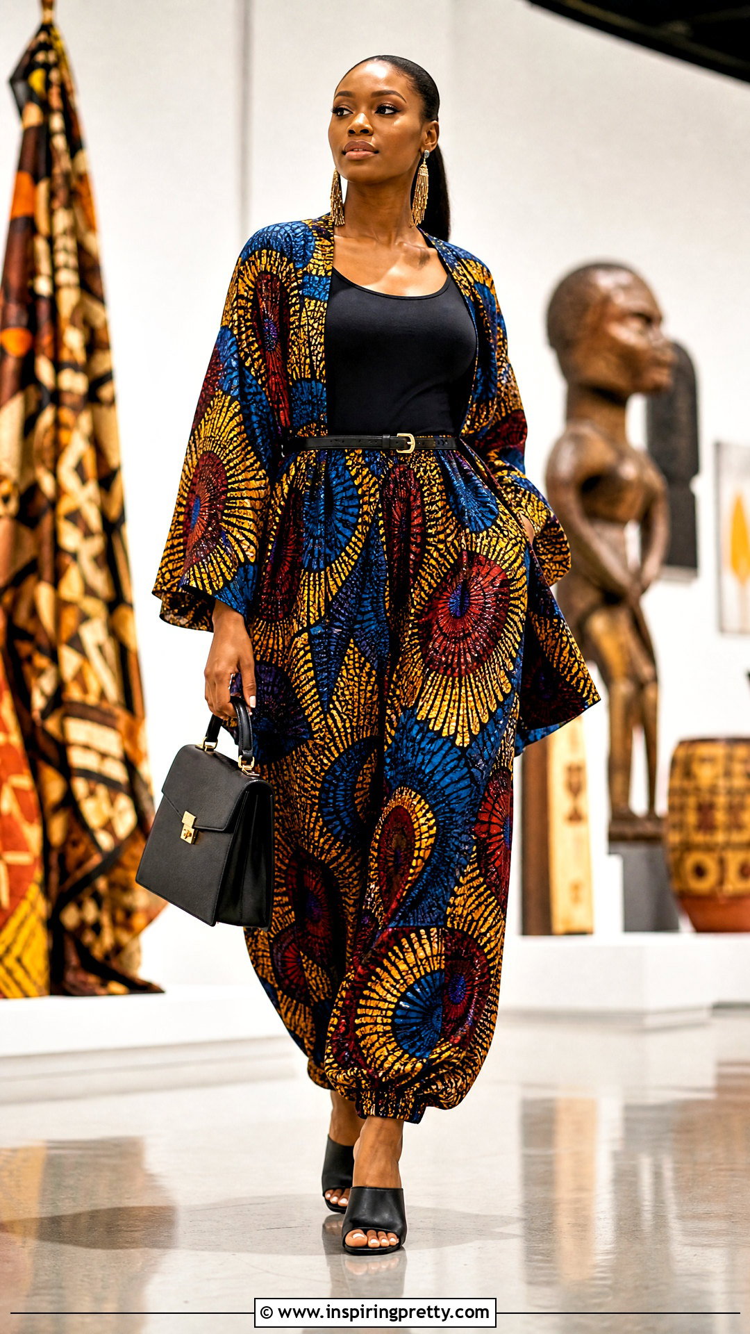 Ankara Baggy Trousers With Kimono Top - 50 Ankara Baggy Trousers And Top