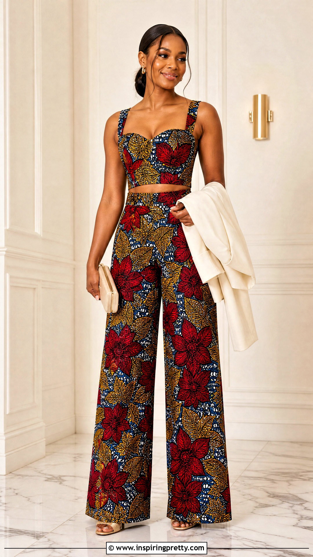 Ankara Bustier Crop Top And Palazzo Pants - 50 ankara crop top and palazzo pants