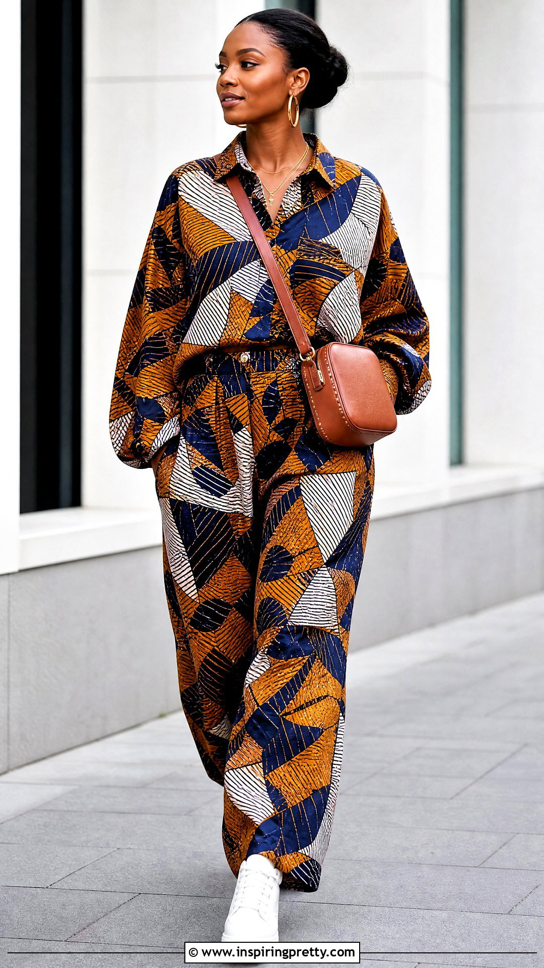 Ankara Button Down Top And Baggy Trouser Set - 50 Ankara Two Pieces Trouser And Tops
