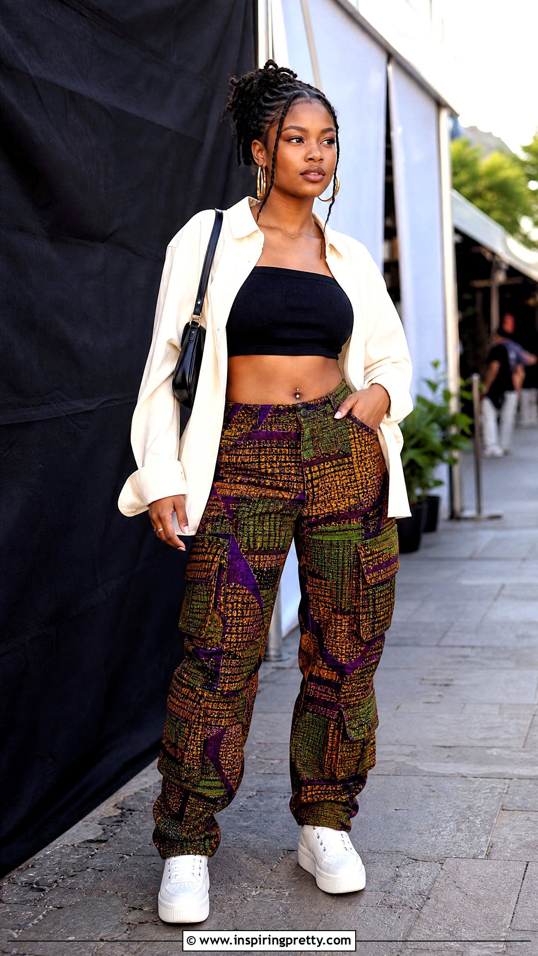 Ankara Cargo Trousers And Bandeau Layered Top - 50 ankara trousers and top for women