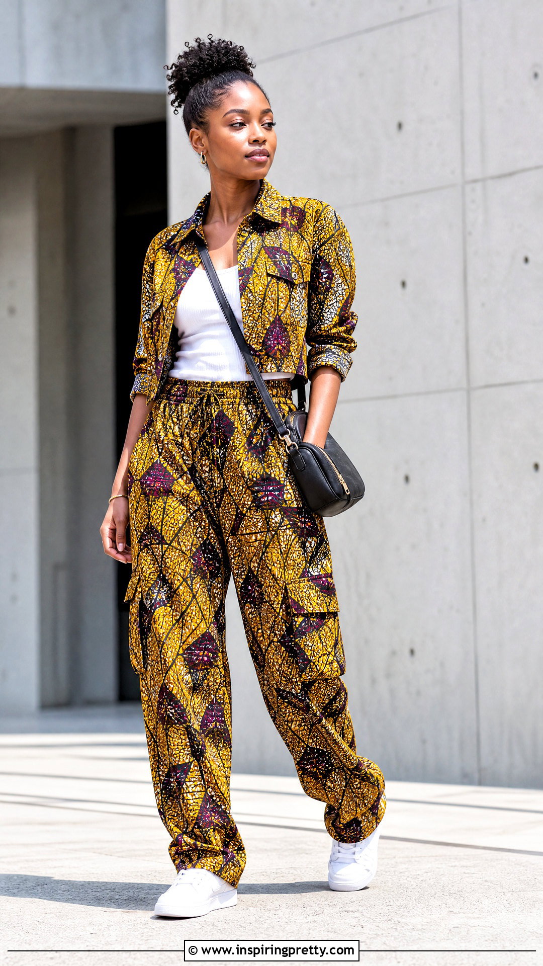 Ankara Cargo Trousers And Cropped Shirt Outfit - 20 ankara trouser and top for women outfits