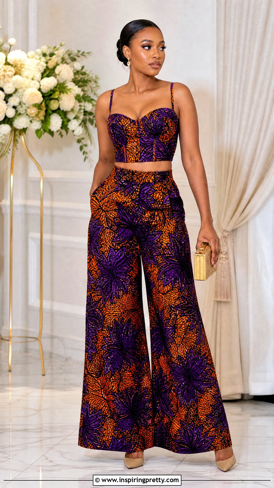 Ankara Corset Crop Top And Palazzo Pants - 50 ankara crop top and palazzo pants