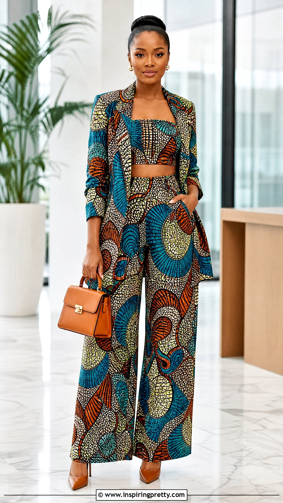 Ankara Crop Top And Palazzo Pants With Blazer - 50 ankara crop top and palazzo pants
