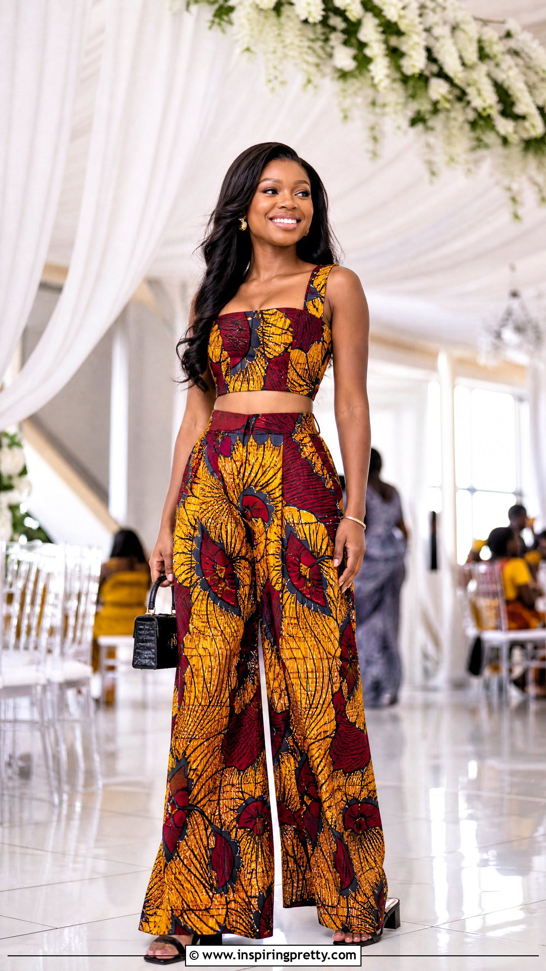 Ankara Crop Top And Palazzo Pants With Block Heels - 50 ankara crop top and palazzo pants