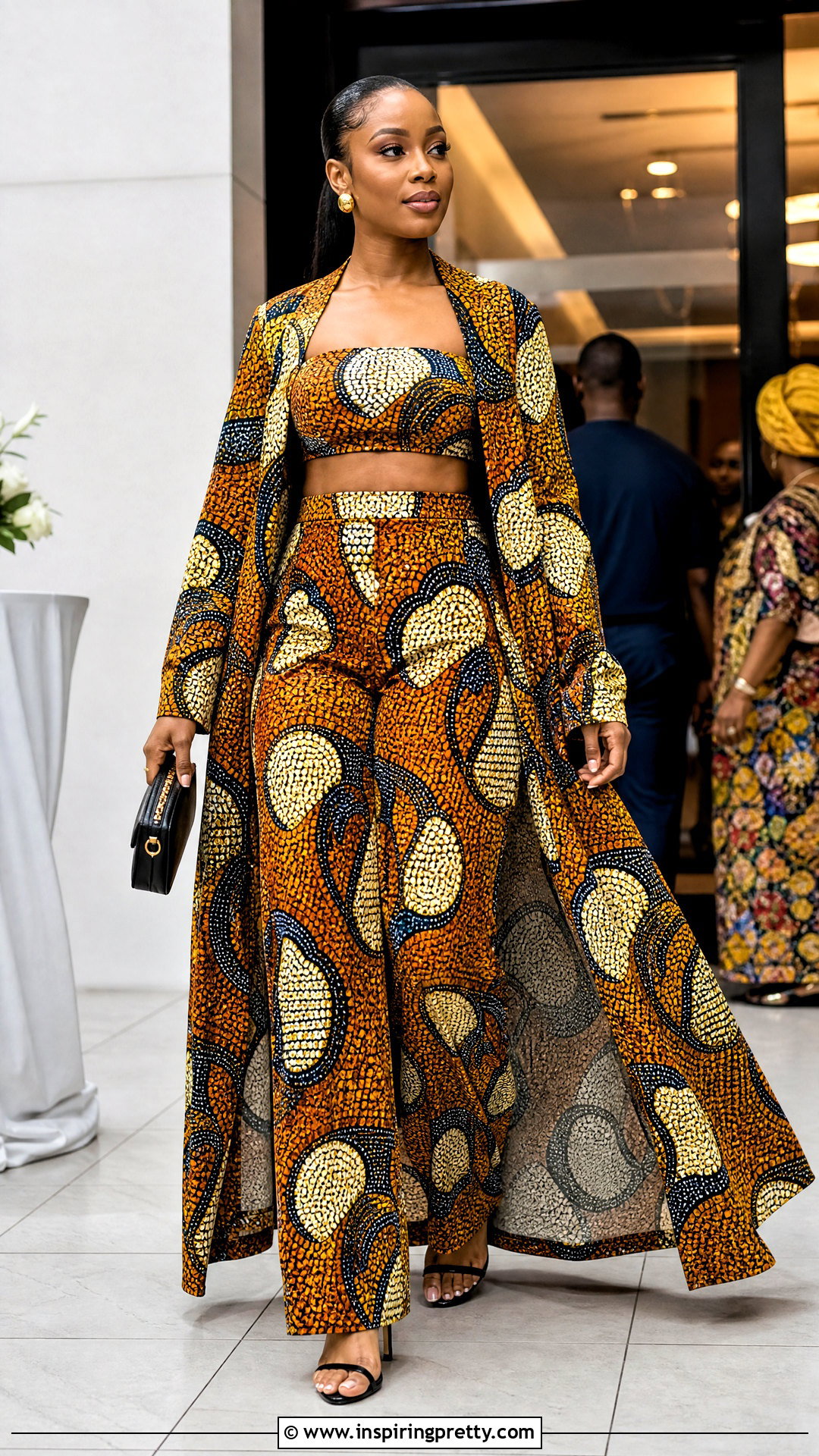Ankara Crop Top And Palazzo Pants With Duster - 50 ankara crop top and palazzo pants