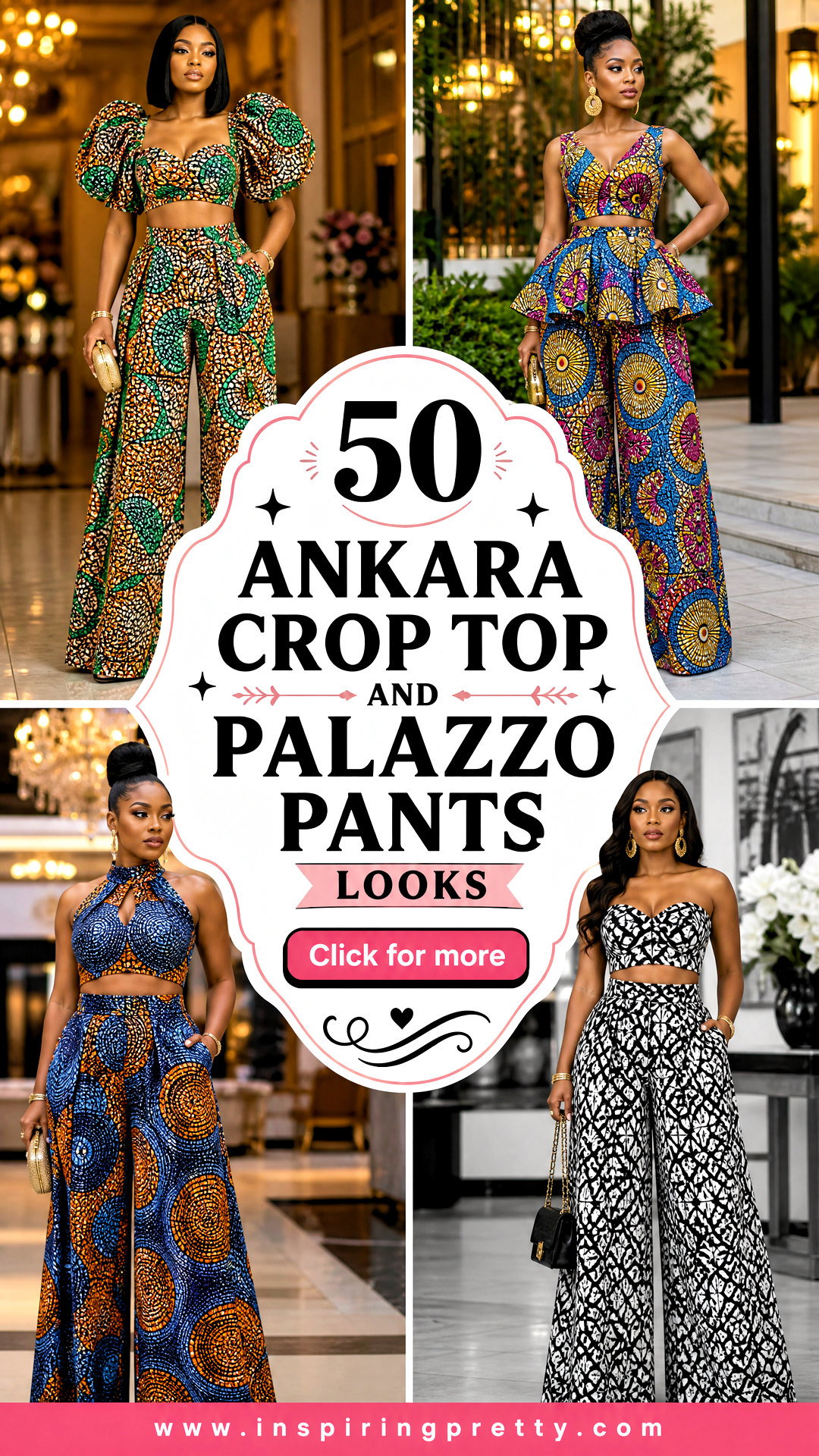 50 Ankara Crop Top and Palazzo Pants Looks for Chic Events - 50 Ankara Crop Top and Palazzo Pants Looks for Chic Events