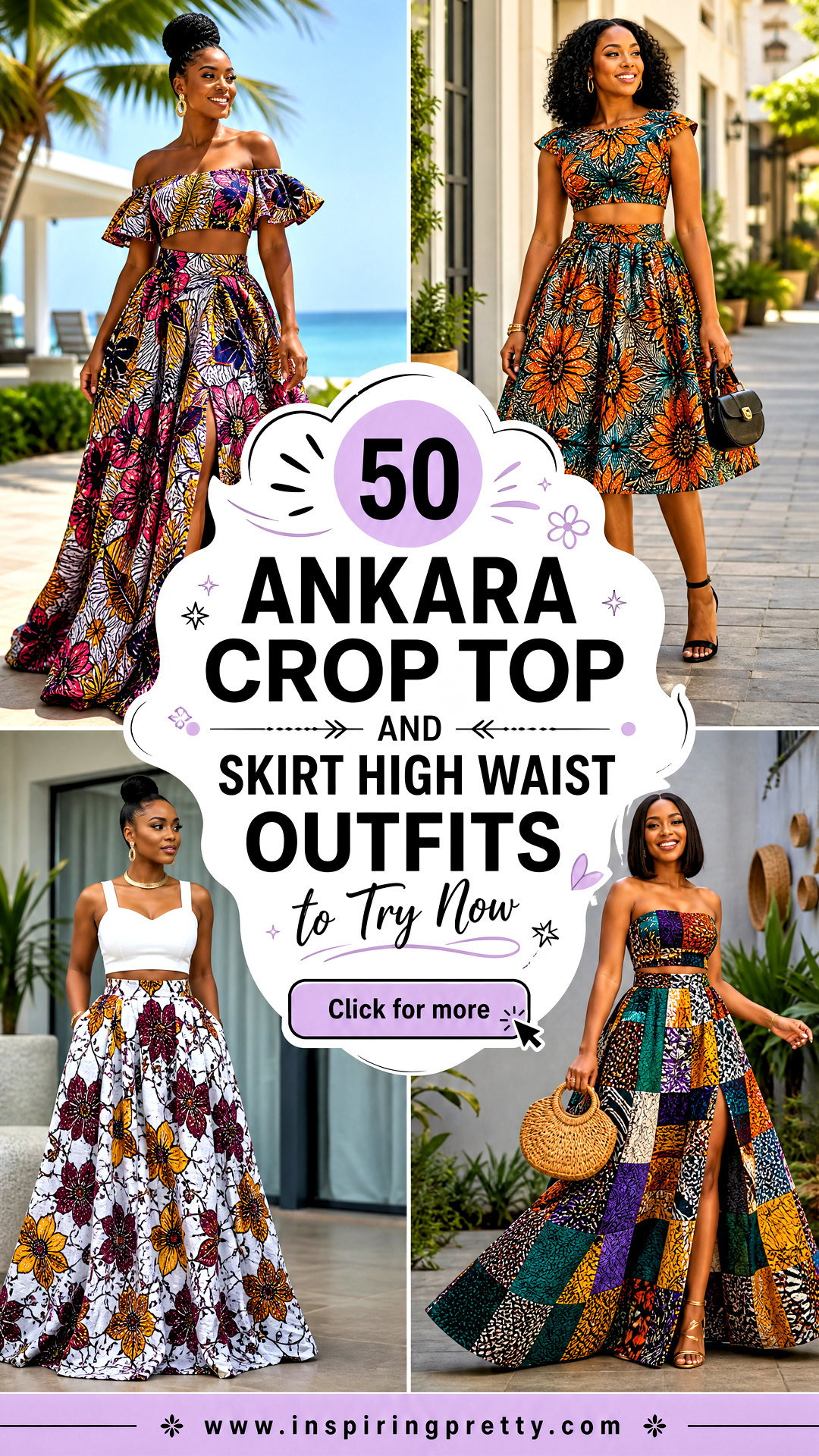 50 Ankara Crop Top and Skirt High Waist Outfits to Try Now - 50 Ankara Crop Top and Skirt High Waist Outfits to Try Now