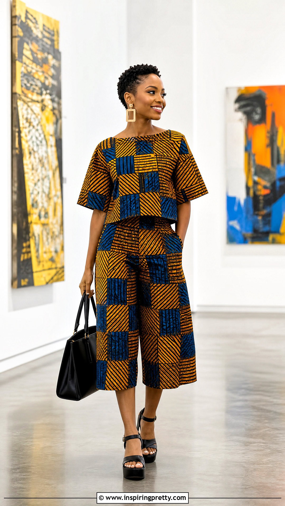 Ankara Culottes And Boxy Top Outfit - 20 ankara trouser and top for women outfits