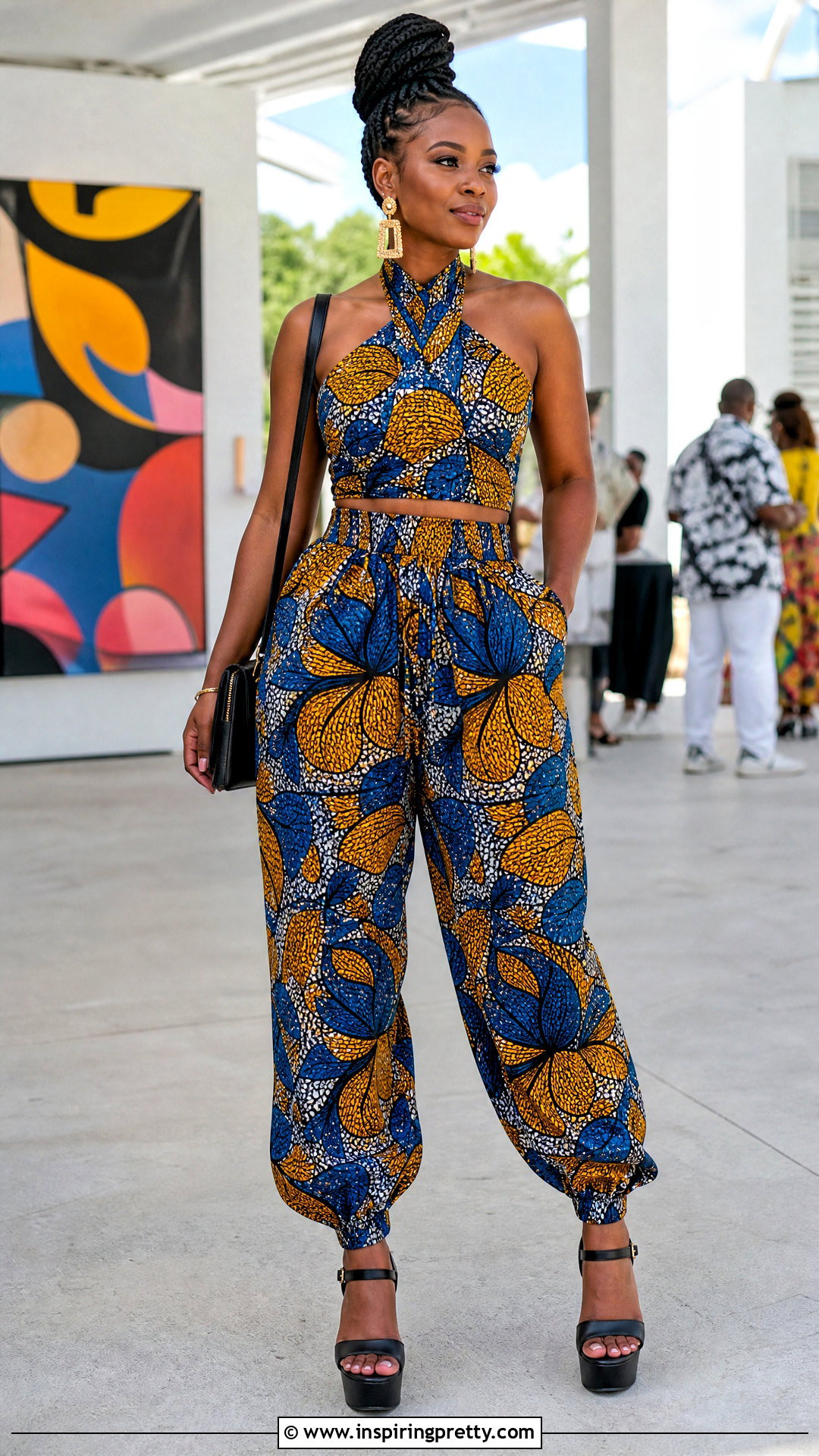 Ankara Harem Trousers And Halter Top Outfit - 20 ankara trouser and top for women outfits