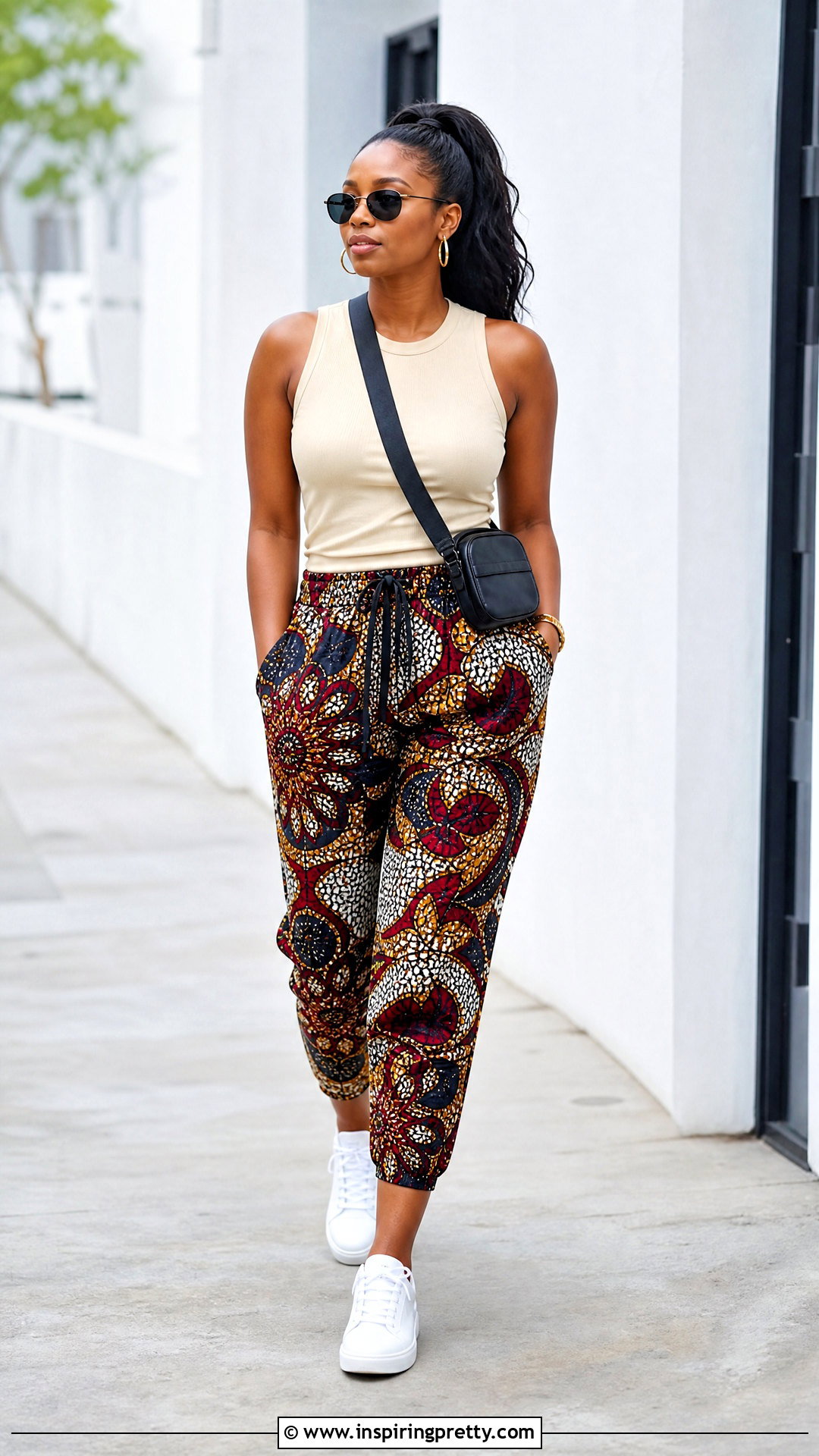 Ankara Jogger Trousers And Sleeveless Top - 50 ankara trousers and top for women