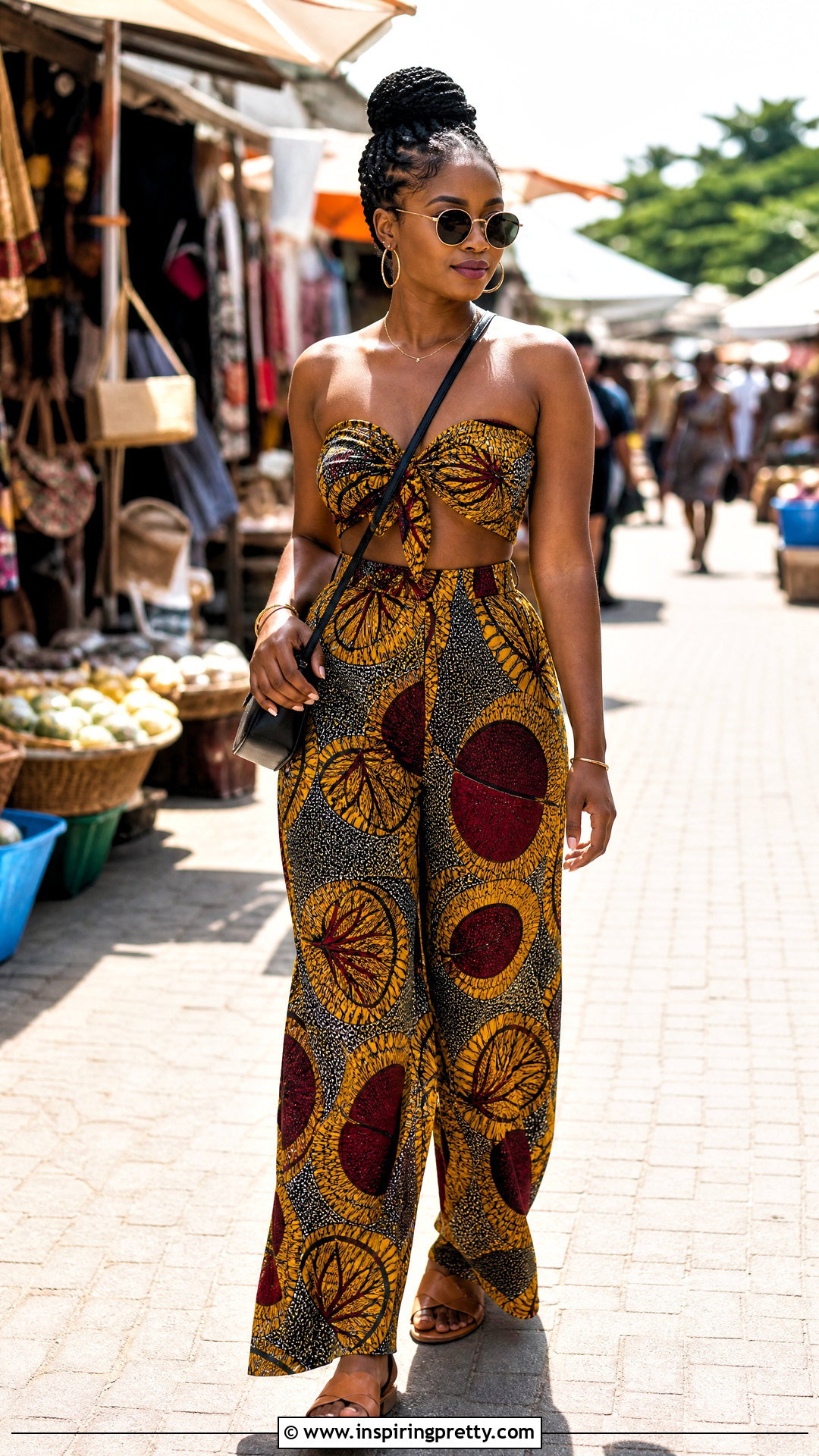 Ankara Knot Front Crop Top And Palazzo Pants - 50 ankara crop top and palazzo pants