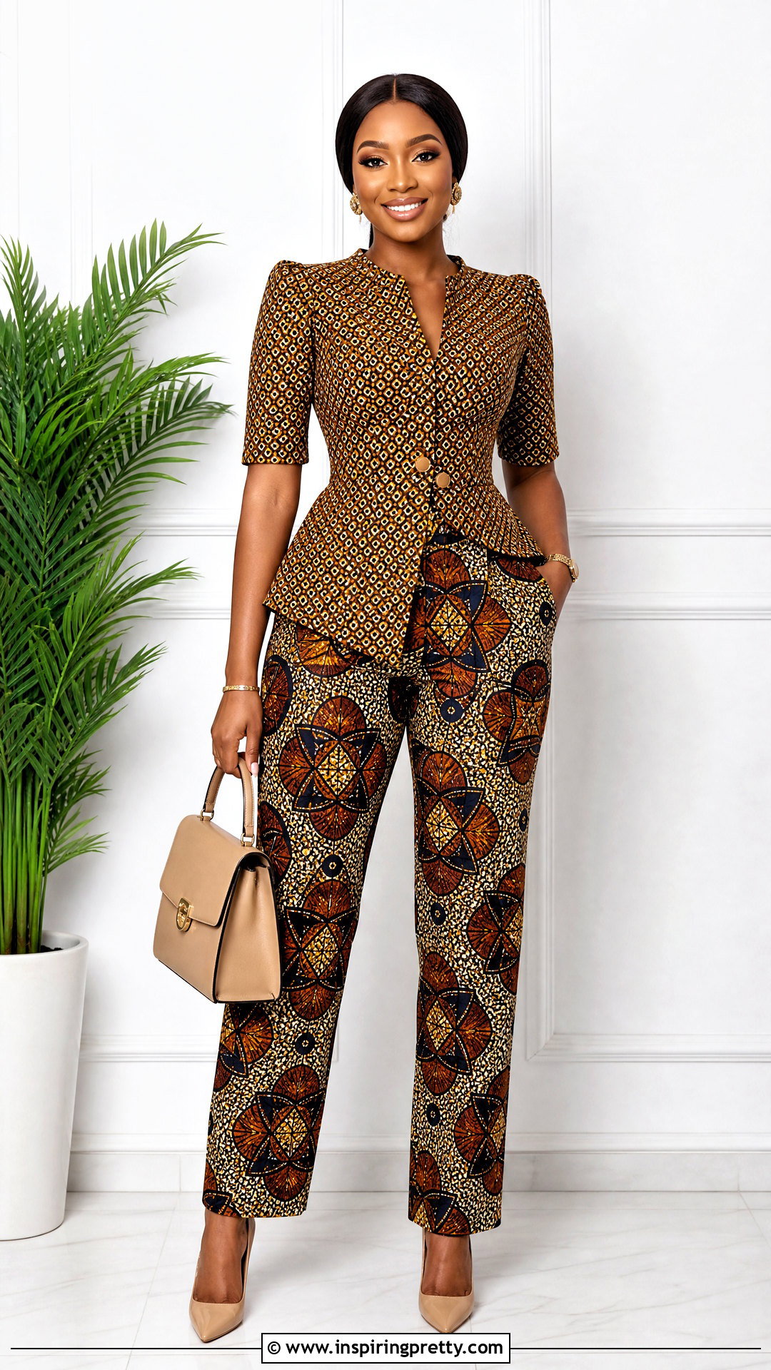Ankara Mixed Print Top And Trouser Set - 50 Ankara Two Pieces Trouser And Tops