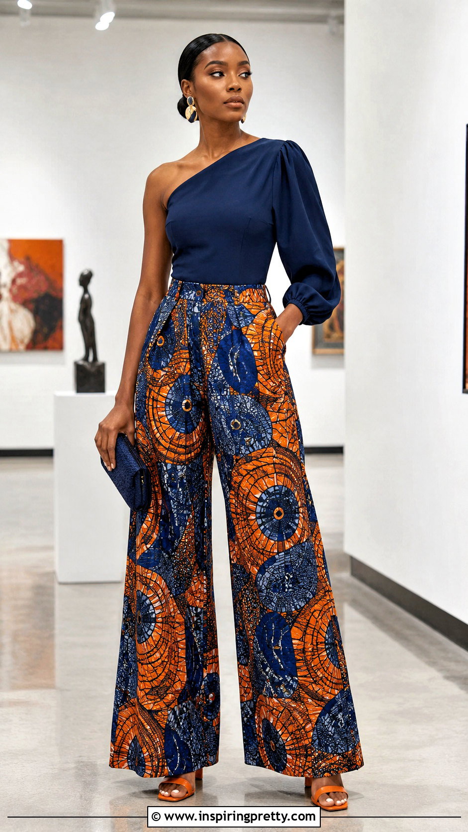 Ankara Palazzo Pants With Asymmetrical Top - 50 ankara palazzo pants and top