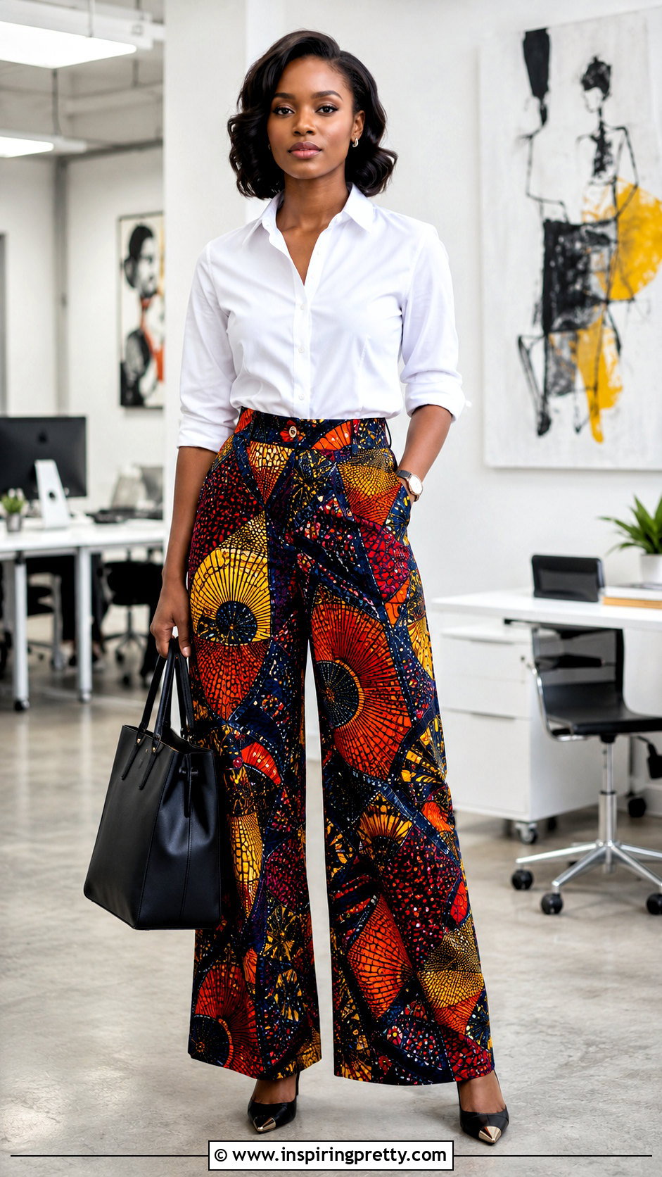 Ankara Palazzo Pants With Button Down Shirt - 50 ankara palazzo pants and top