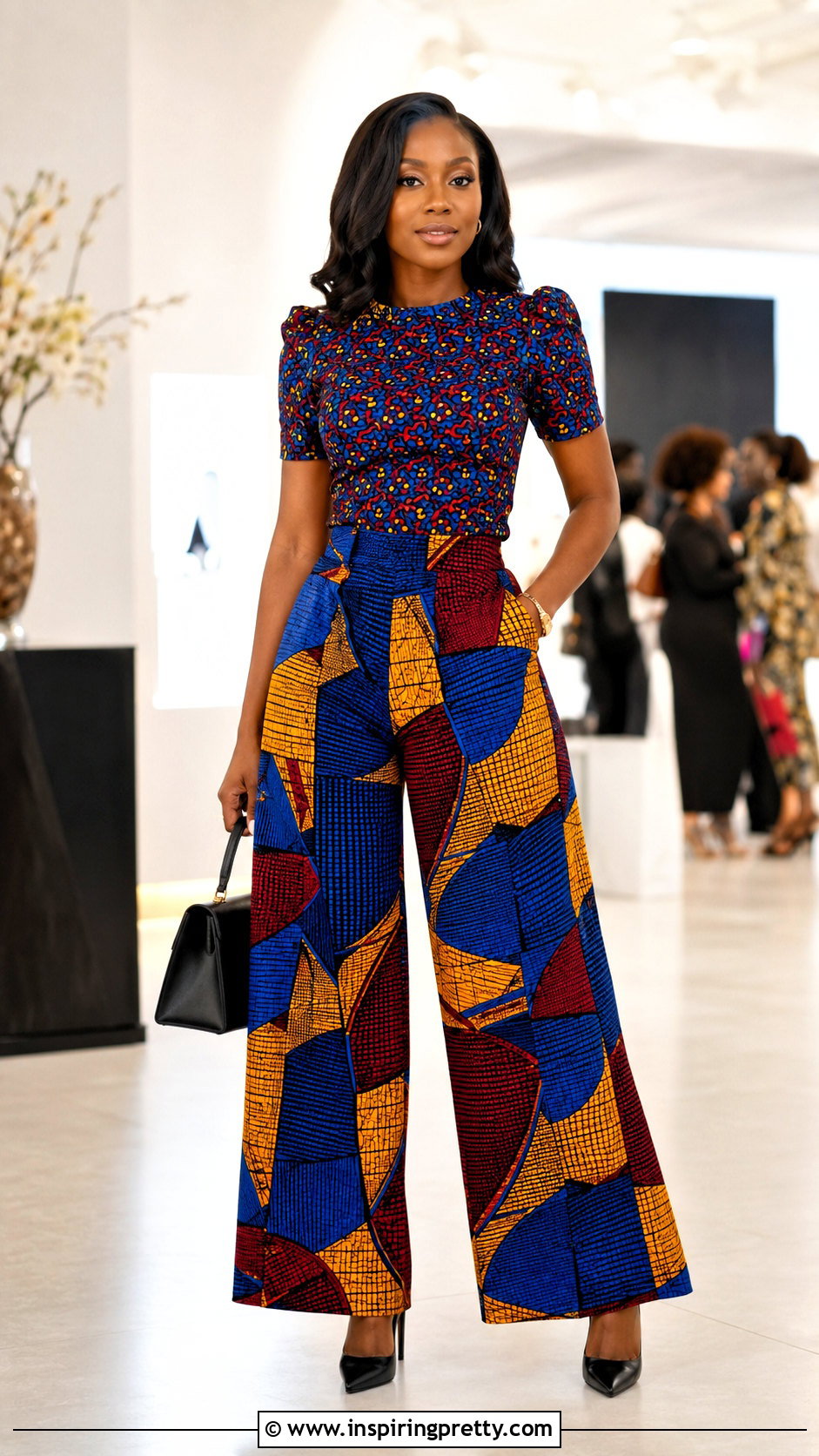 Ankara Palazzo Pants With Graphic Ankara Top - 50 ankara palazzo pants and top