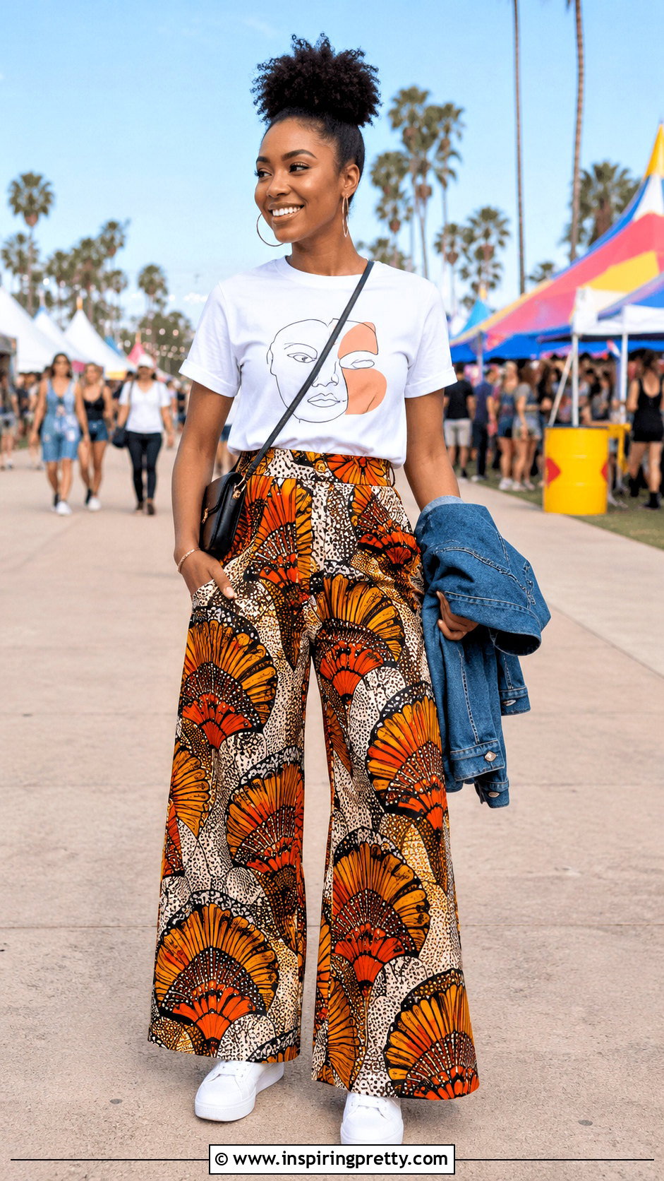 Ankara Palazzo Pants With Graphic T Shirt - 50 ankara palazzo pants and top