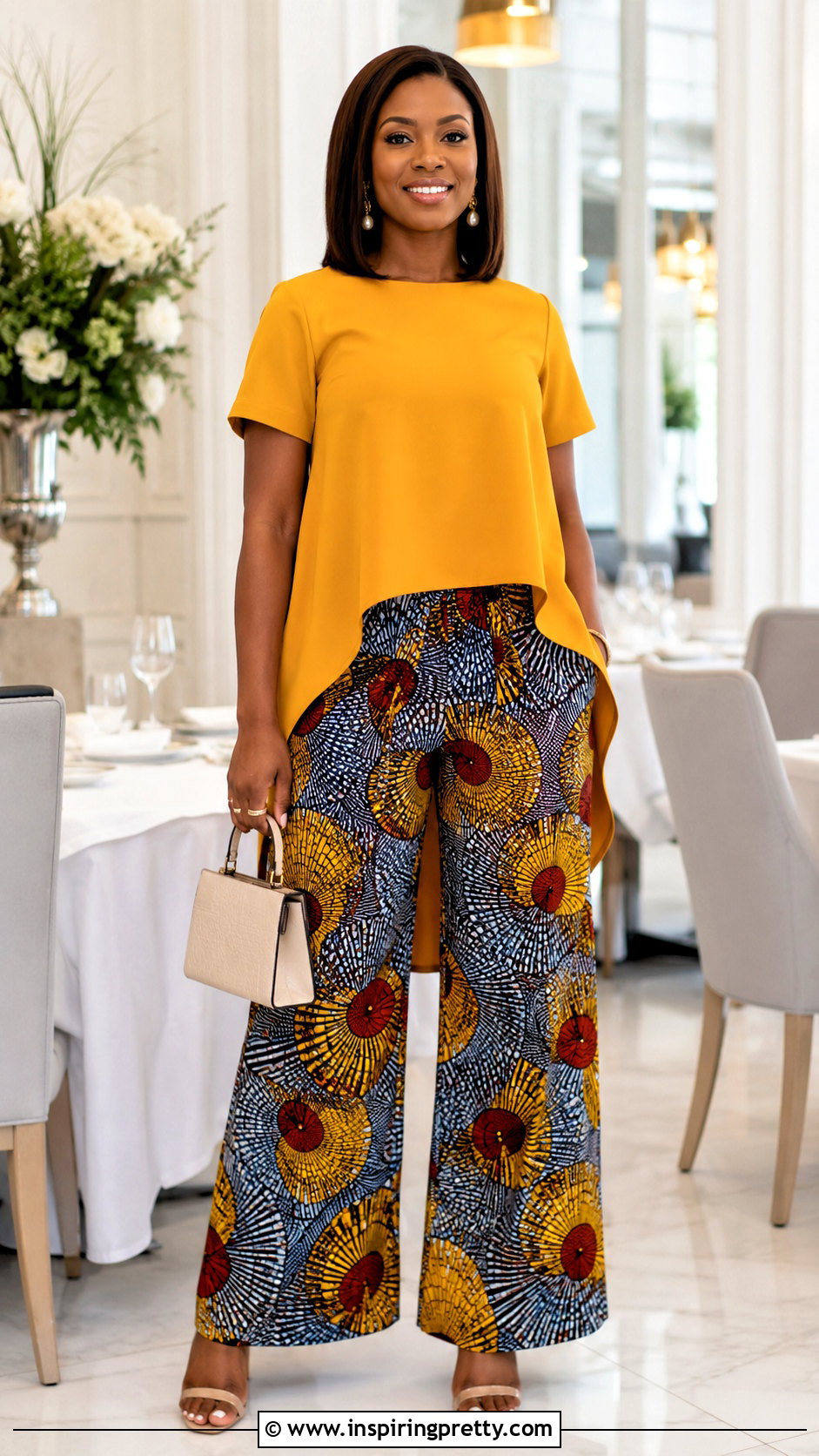 Ankara Palazzo Pants With High Low Top - 50 ankara palazzo pants and top