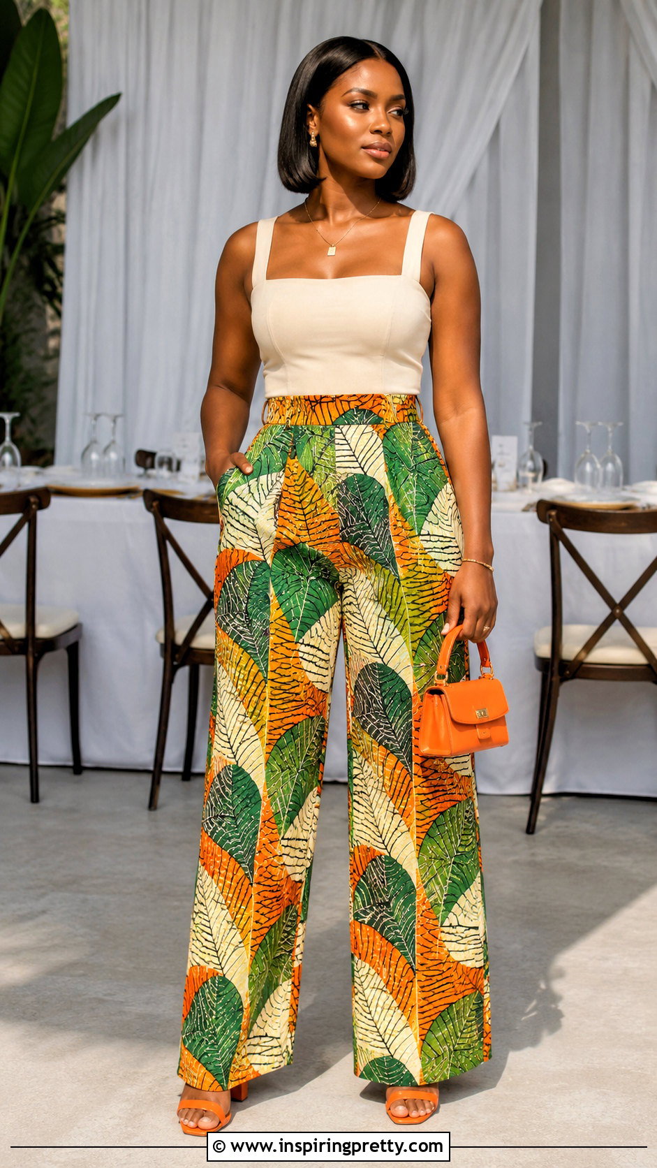 Ankara Palazzo Pants With Square Neck Top - 50 ankara palazzo pants and top
