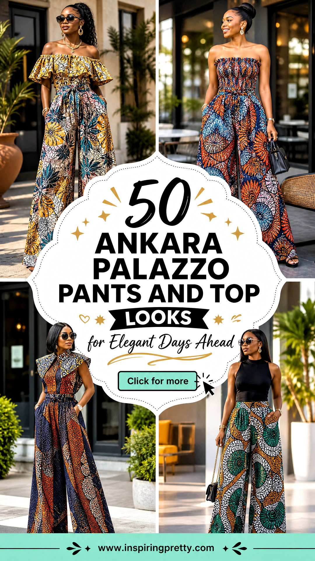 50 Ankara Palazzo Pants and Top Looks for Elegant Days Ahead - 50 Ankara Palazzo Pants and Top Looks for Elegant Days Ahead