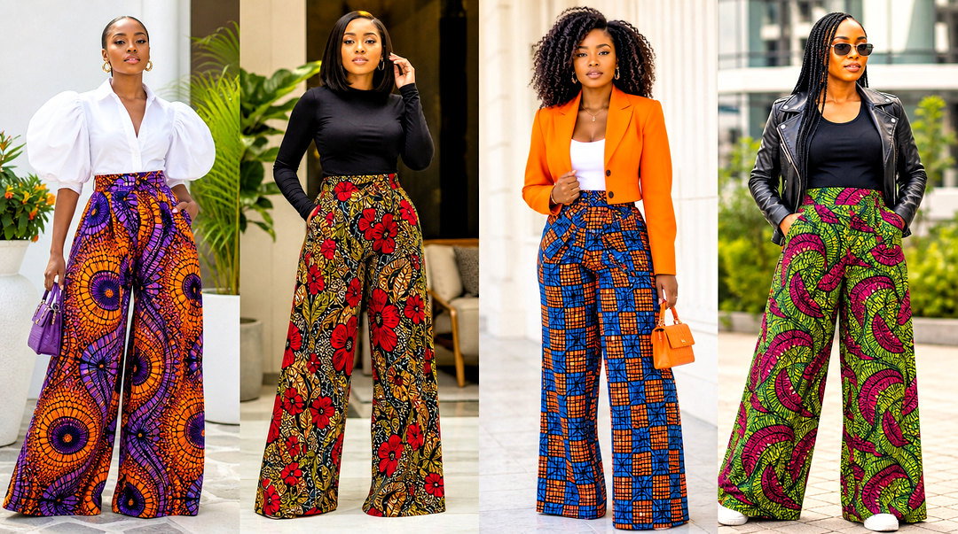 50 Ankara Palazzo Trouser and Top Outfit Ideas to Try Now