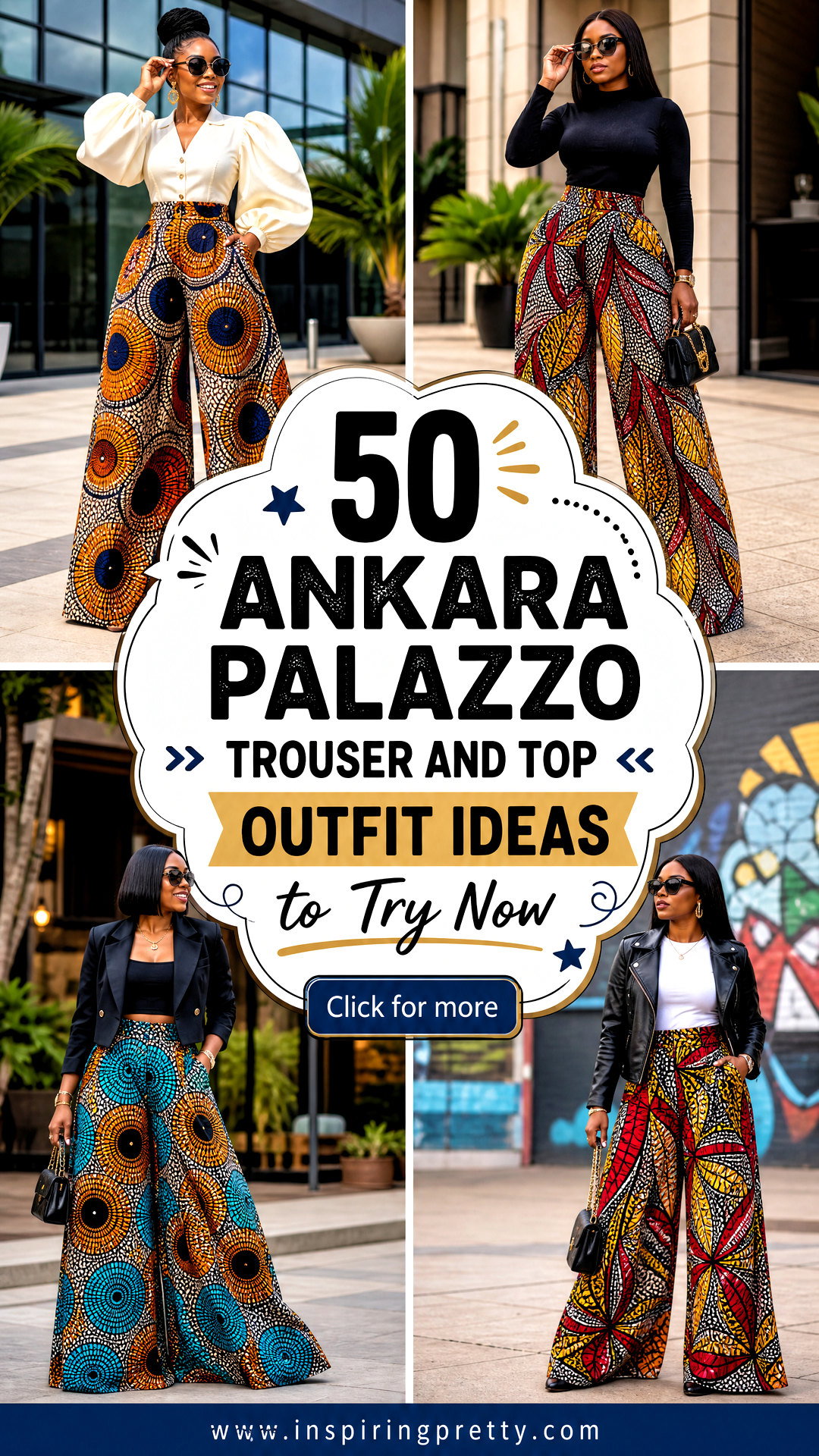 50 Ankara Palazzo Trouser and Top Outfit Ideas to Try Now - 50 Ankara Palazzo Trouser and Top Outfit Ideas to Try Now