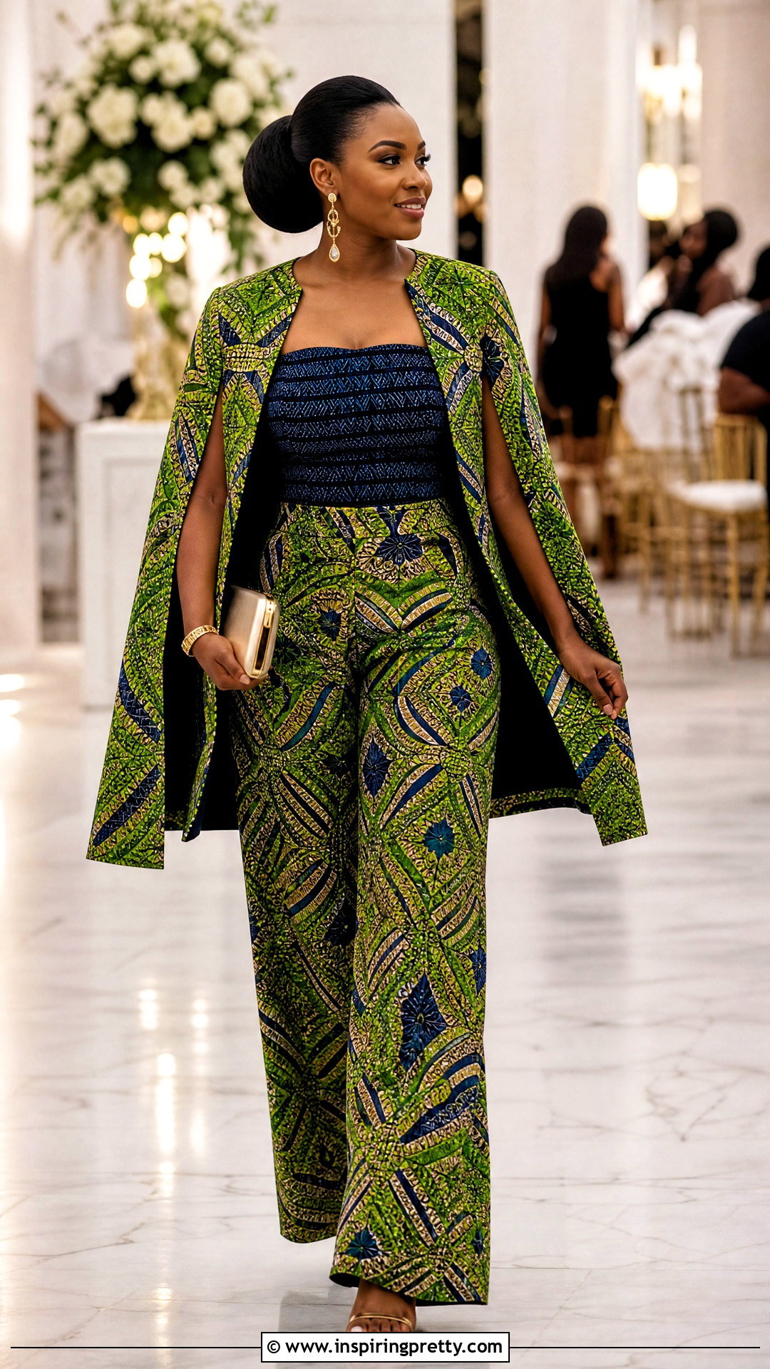 Ankara Palazzo Trousers And Cape Top - 50 ankara trousers and top for women