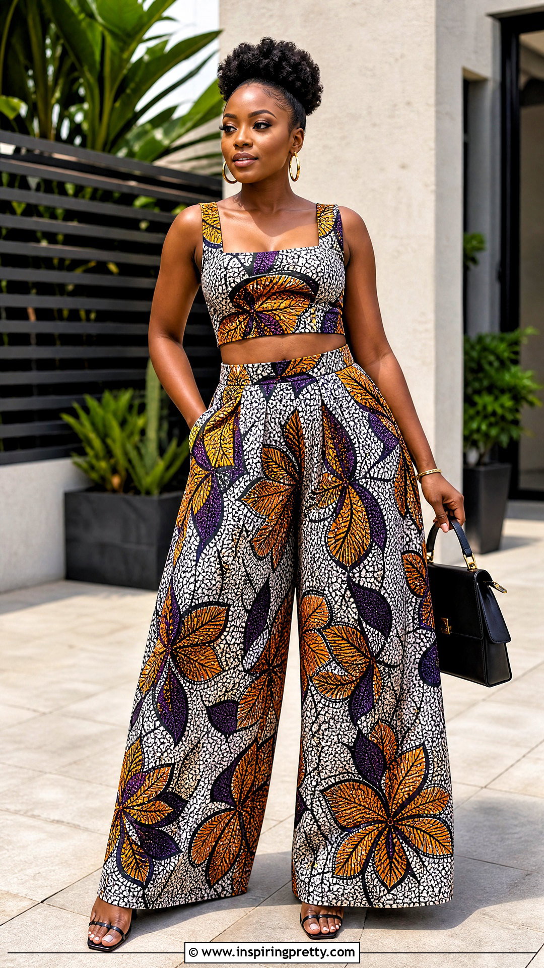 Ankara Palazzo Trousers And Crop Top Outfit - 20 ankara trouser and top for women outfits