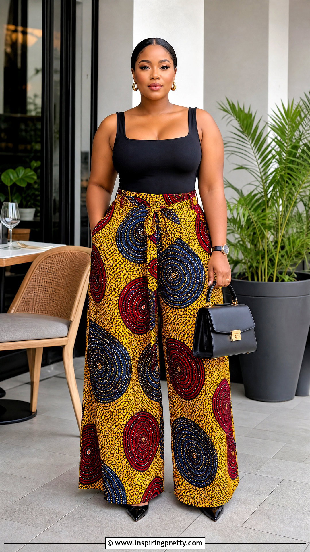 Ankara Palazzo Trousers With A Bodysuit - 50 ankara palazzo trouser and top outfit ideas