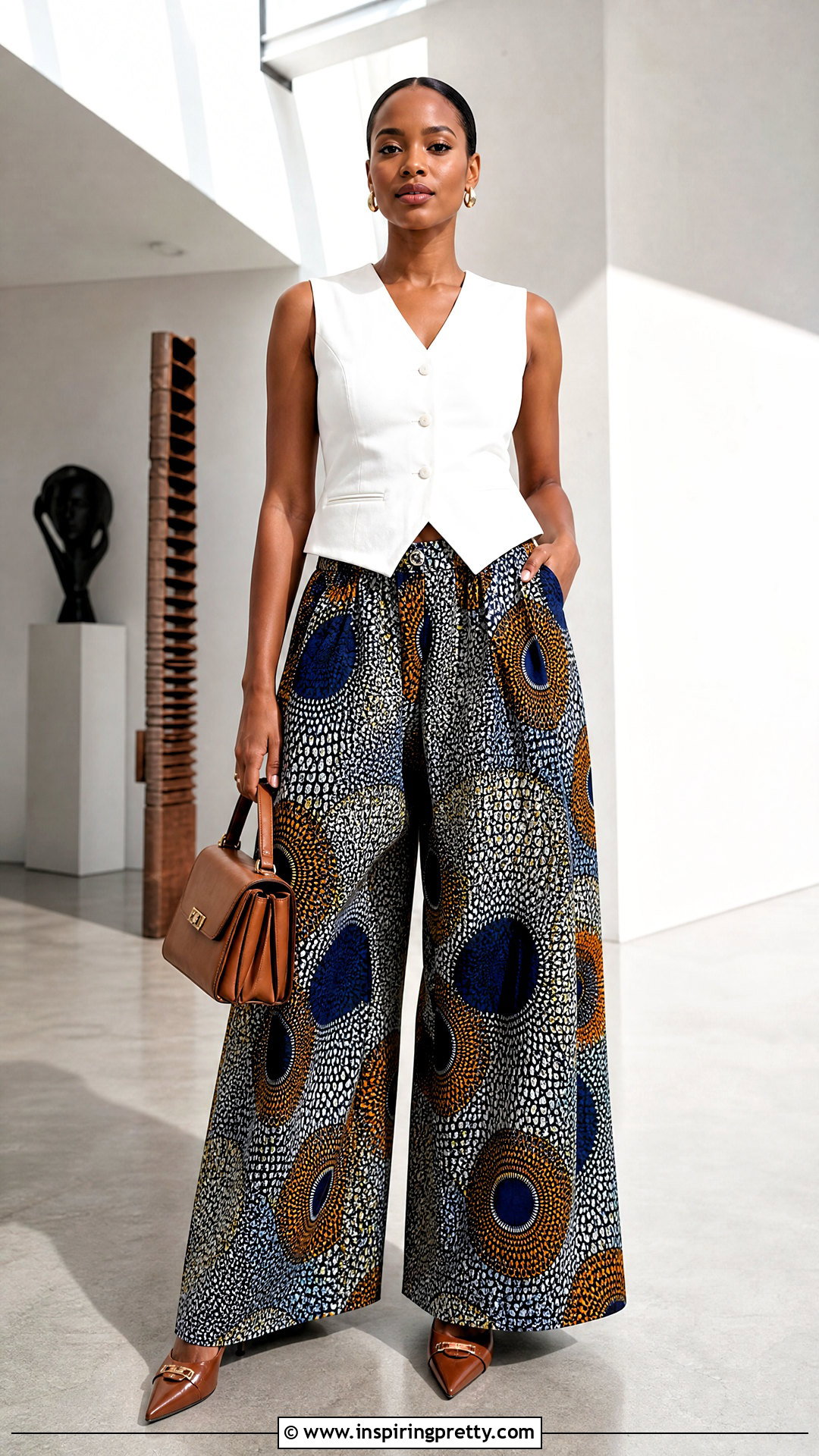 Ankara Palazzo Trousers With A Vest Top - 50 ankara palazzo trouser and top outfit ideas
