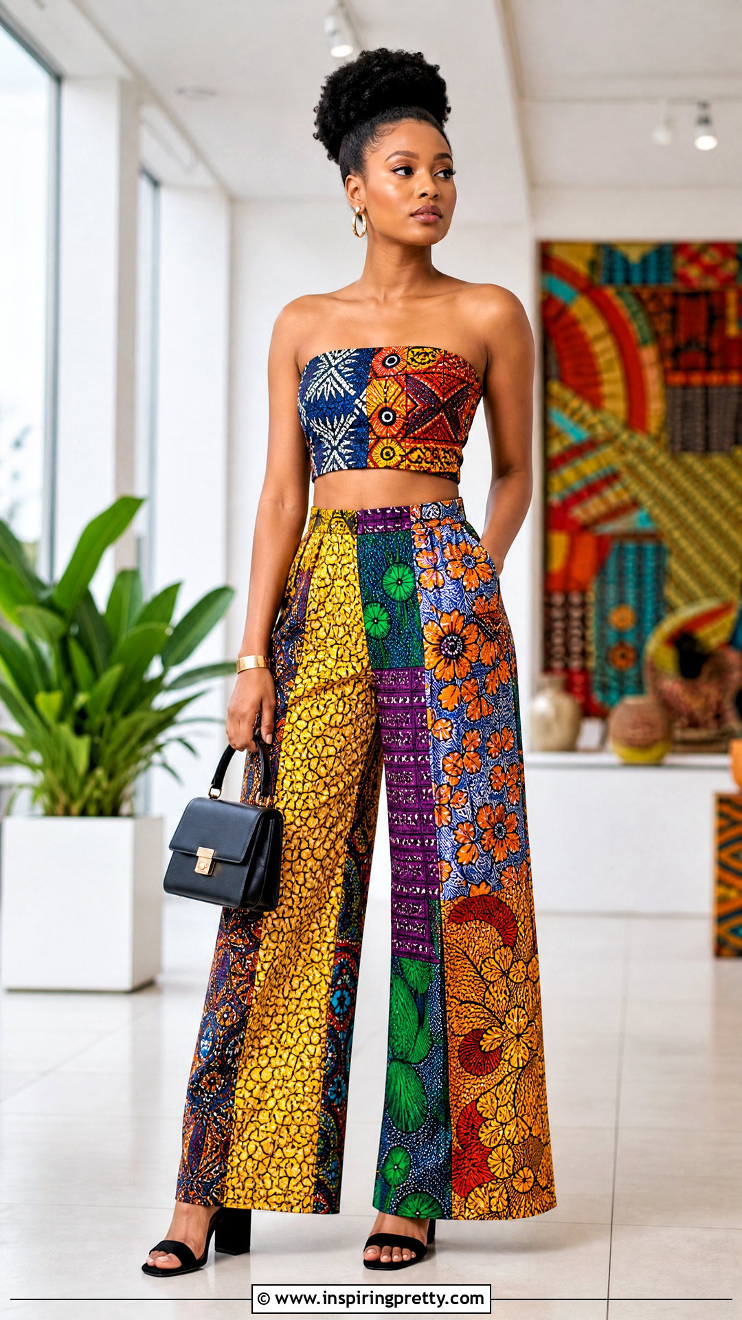 Ankara Patchwork Crop Top And Palazzo Pants - 50 ankara crop top and palazzo pants