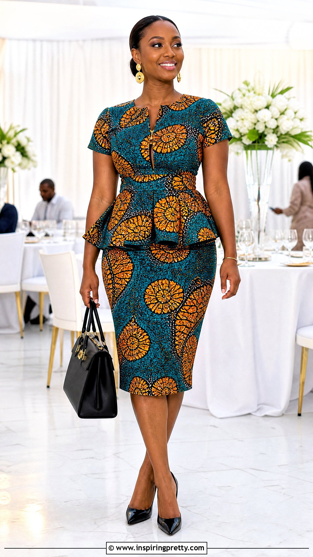 Ankara Peplum Top And Pencil Skirt Outfit - 50 ankara top and skirt outfits
